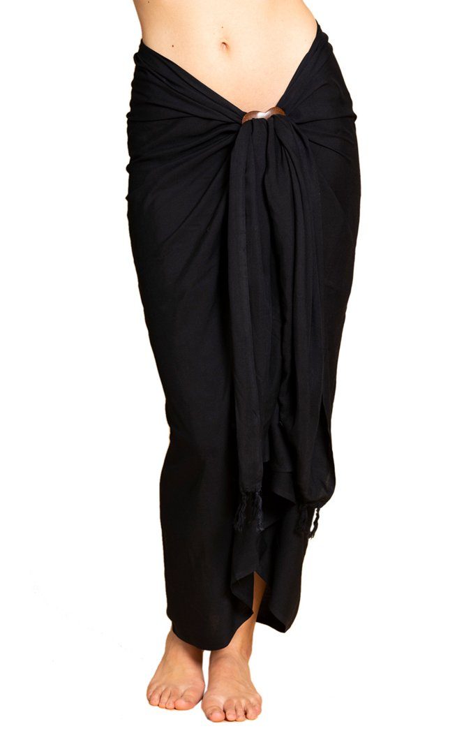 PANASIAM Sarong Pareo einfarbig in 2 Größen als Strandtuch Strandkleid Strandrock, Viskose, oder Bikini Cover-up Tuch für den Strand Schultertuch Schal Halstuch