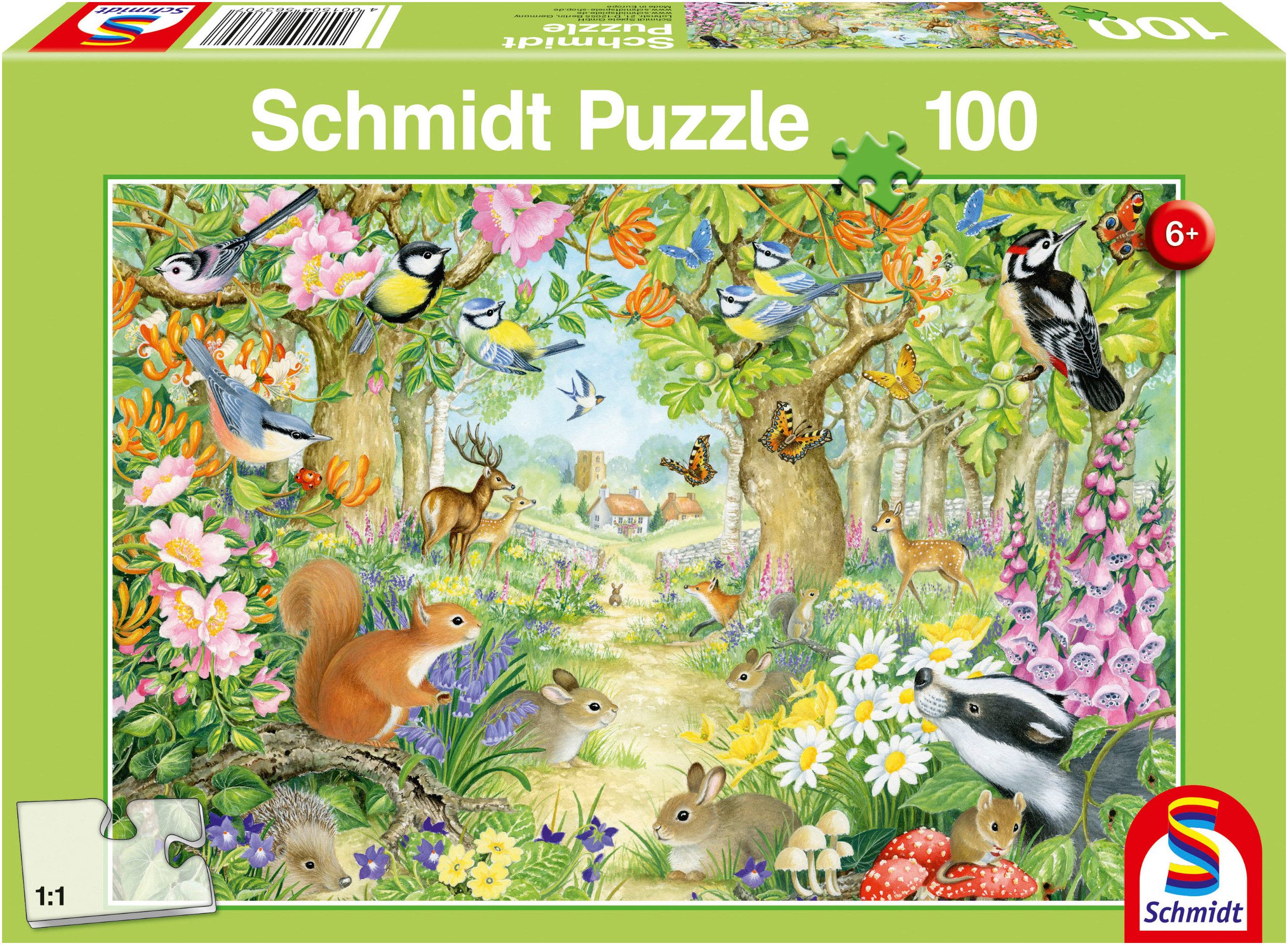 Schmidt Spiele Puzzle Tiere im Wald, 100 Puzzleteile günstig online kaufen