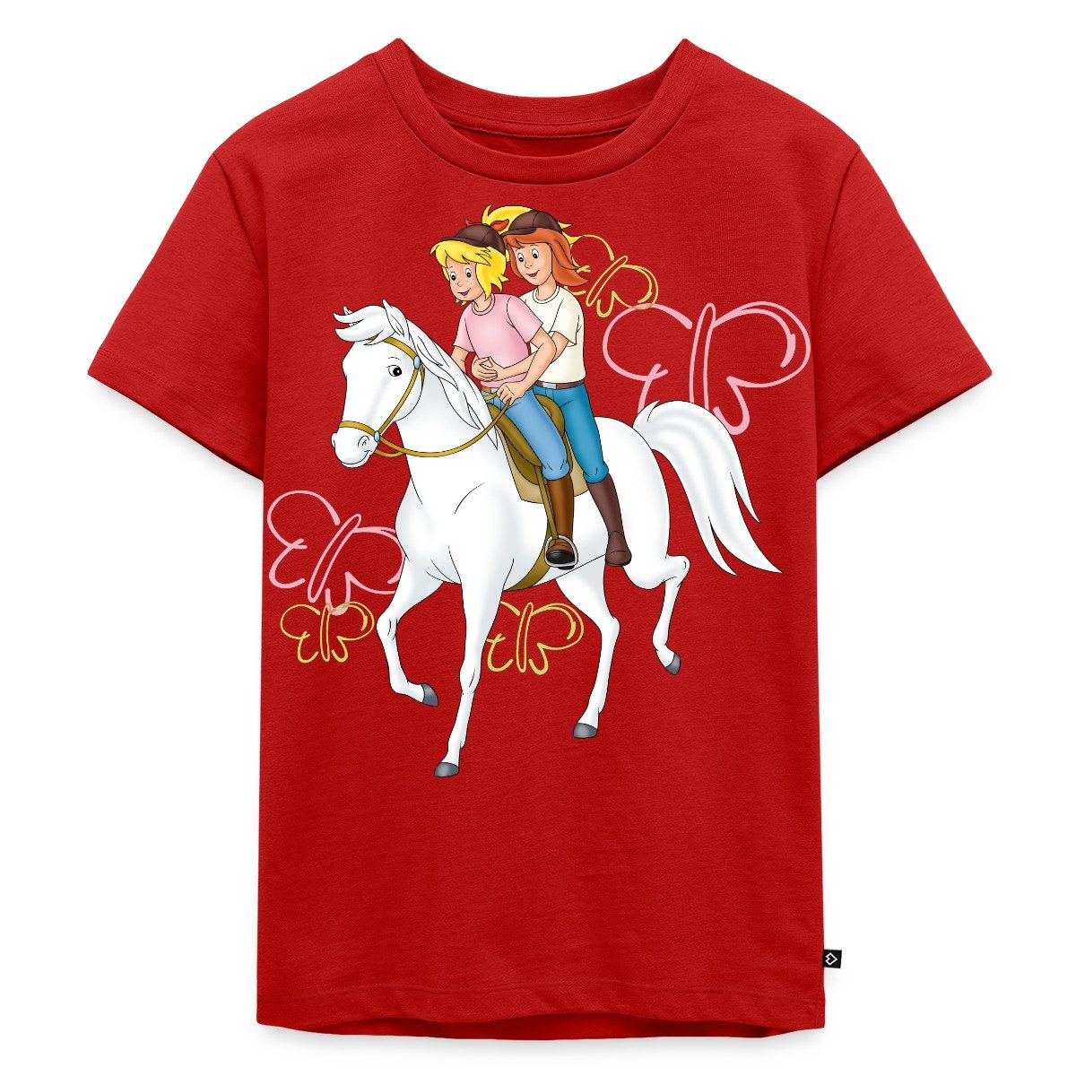 Spreadshirt T-Shirt Bibi Und Tina Reiten Auf Stute Sabrina Kinder Premium T-Shirt (1-tlg)