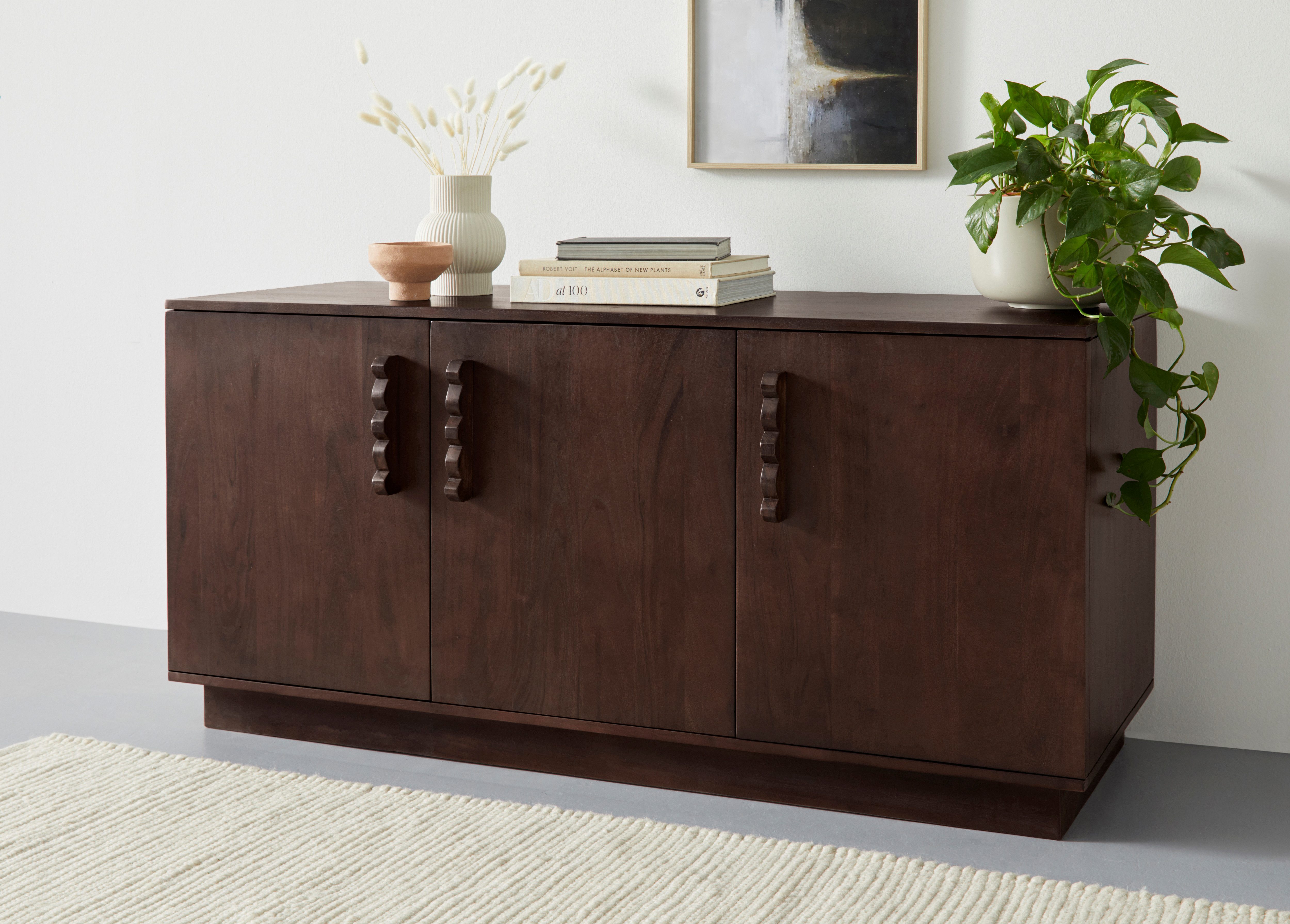 LeGer Home by Lena Gercke Sideboard EMINA, Akazie Massivholz, 146cm Kommode günstig online kaufen