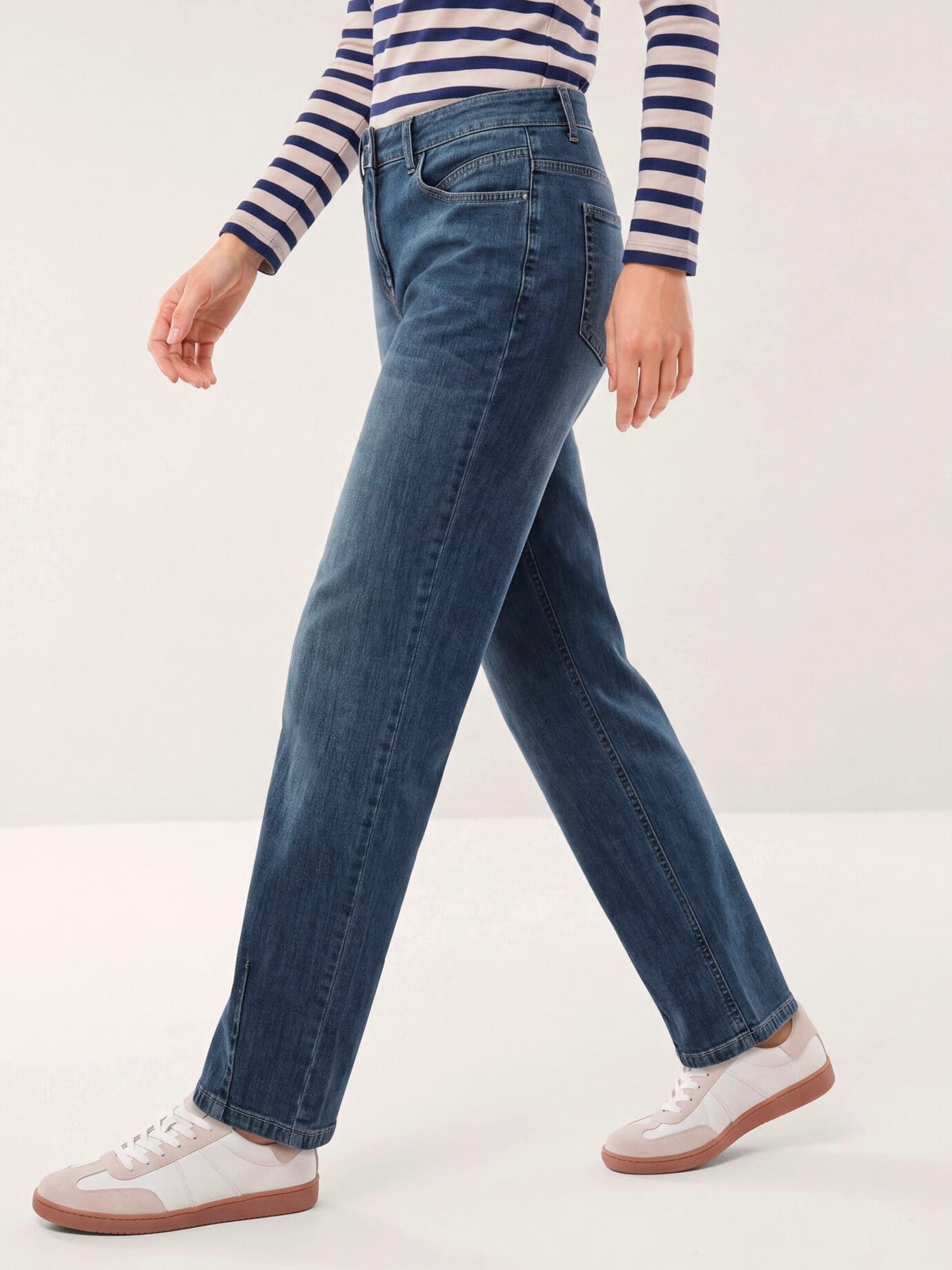 Walbusch Regular-fit-Jeans Damen Barrel Jeans Regular fit, Langgröße