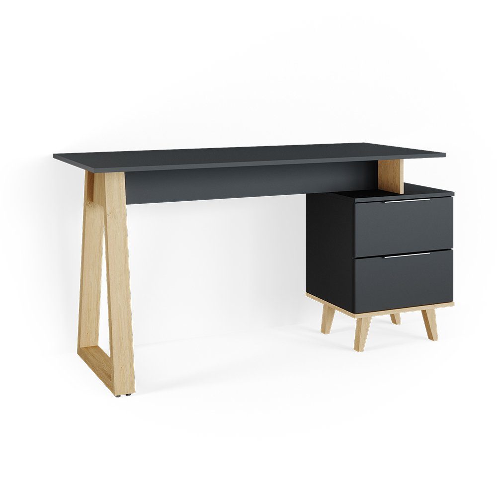 Vicco Schreibtisch Nautica, Anthrazit/Buche, 138 x günstig online kaufen