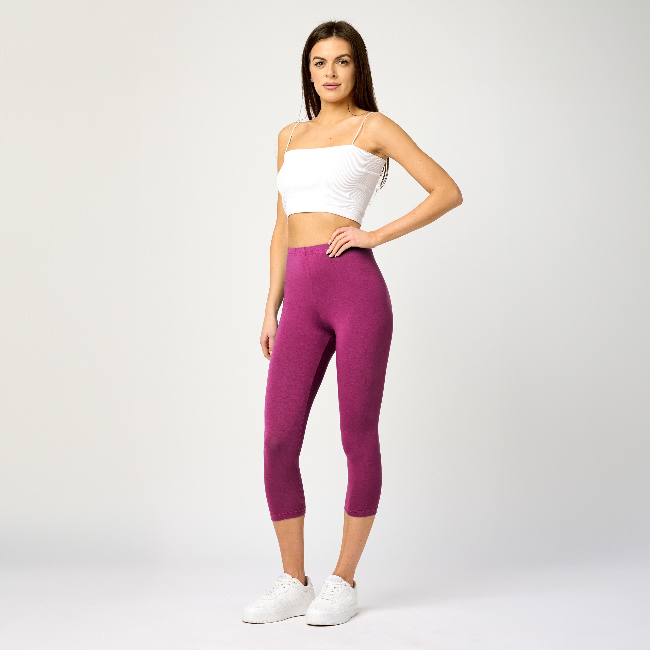 Merry Style Leggings Damen Caprihose 3/4 Hose MS10-144 (1-tlg) aus Viskose günstig online kaufen