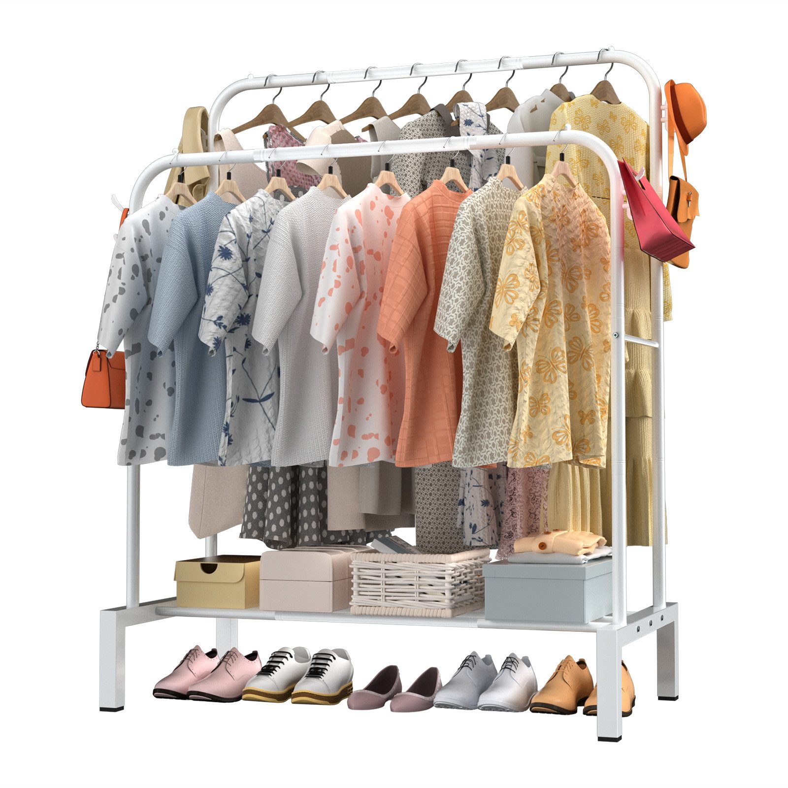 loefme Kleiderständer Kleiderständer Metall Garderobenständer 150cm günstig online kaufen