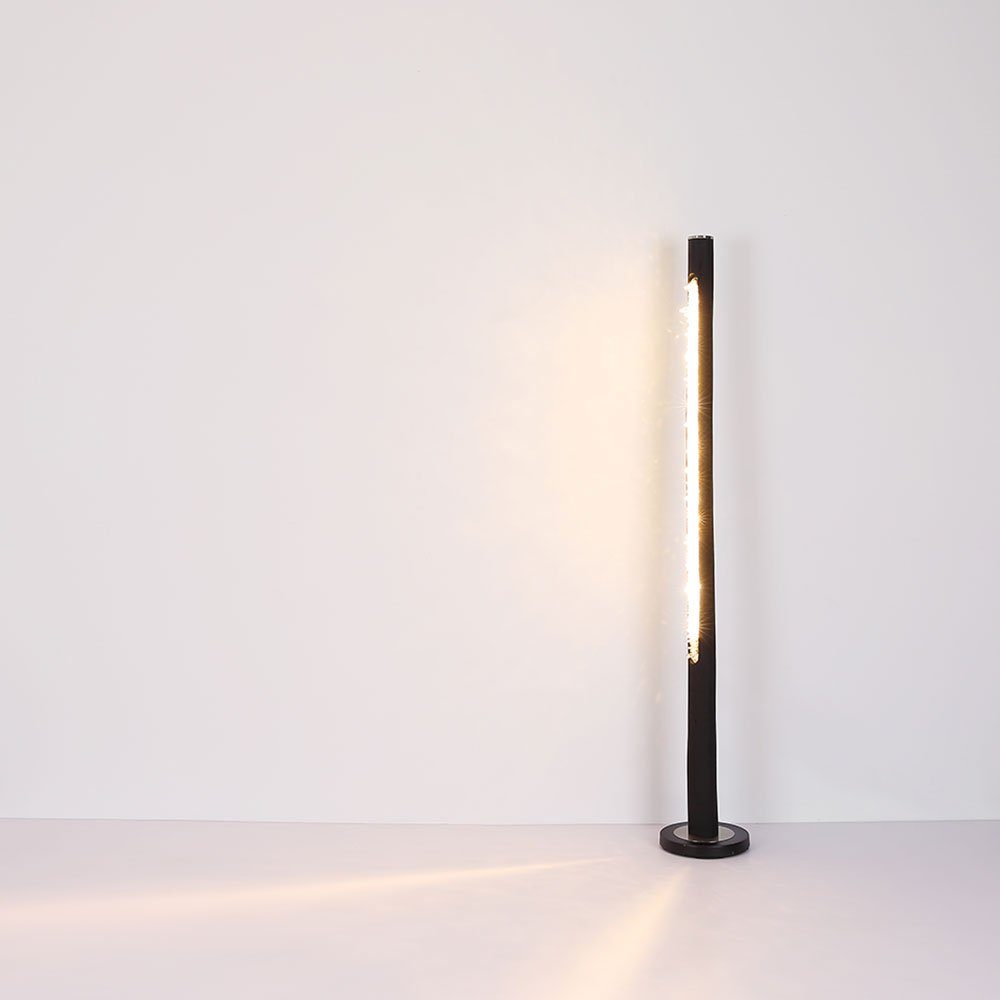 Stehleuchte Beistellleuchte Kristall Globo schwarz LED-Leuchtmittel verbaut, fest Dimmer Warmweiß, LED Stehlampe, Standleuchte LED