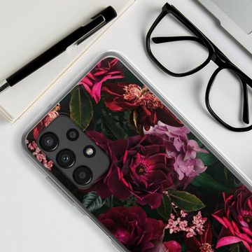 DeinDesign Handyhülle Rose Blumen Blume Dark Red and Pink Flowers, Samsung Galaxy A13 4G Silikon Hülle Bumper Case Handy Schutzhülle
