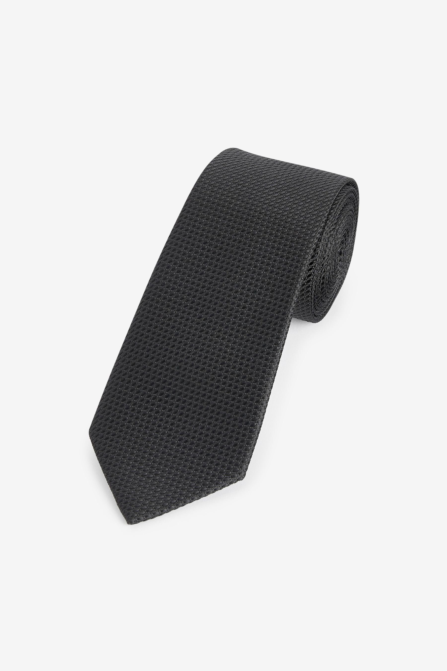 Next Krawatte Strukturierte Krawatte (1-St) Black