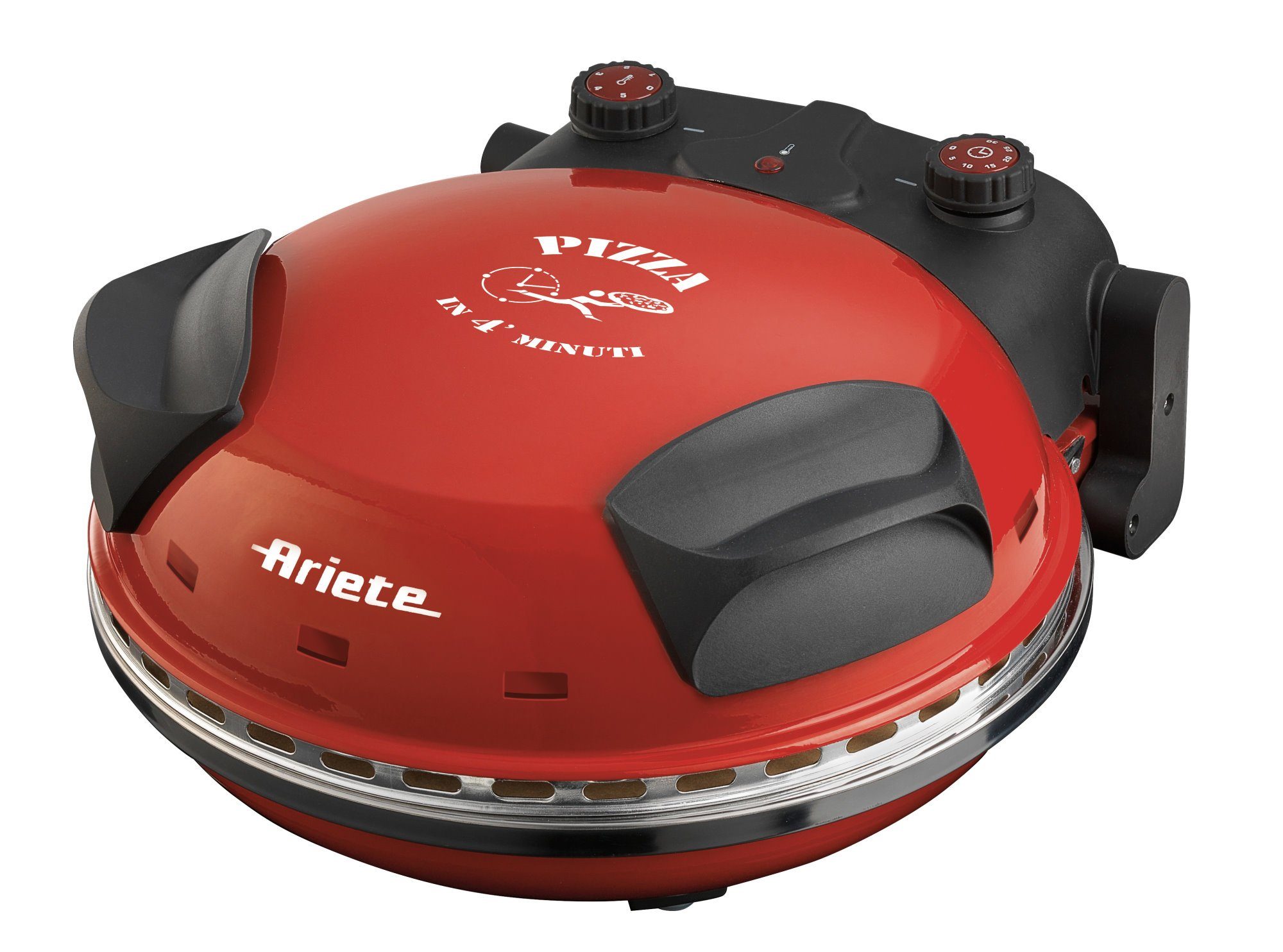 Ariete Pizzaofen, Pizzamaker Ofen Pizzastein Kompaktofen Mini Backofen Miniofen rot