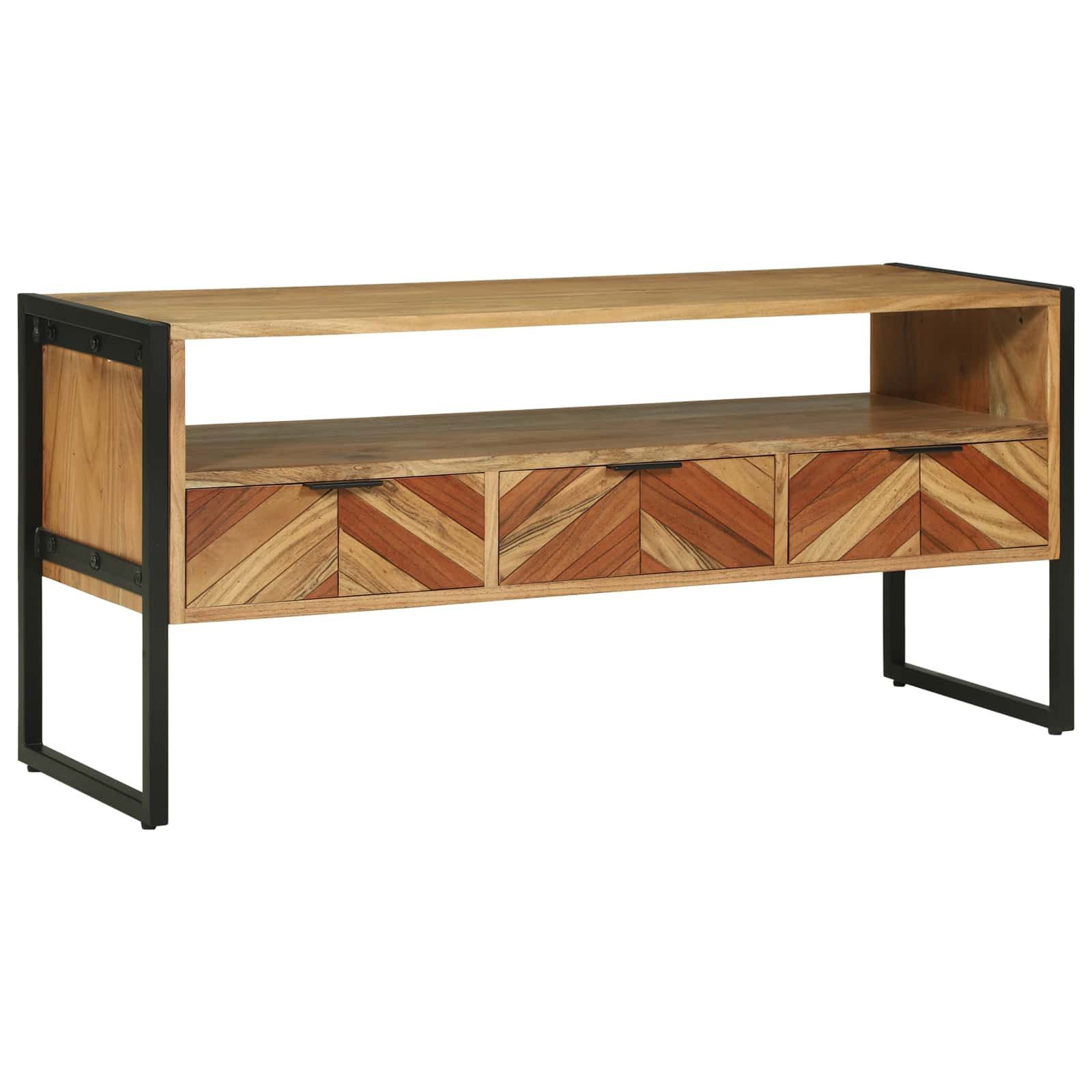vidaXL TV-Schrank TV-Schränk Braun 100 x 35 x 50 cm Massivholz (1-St)