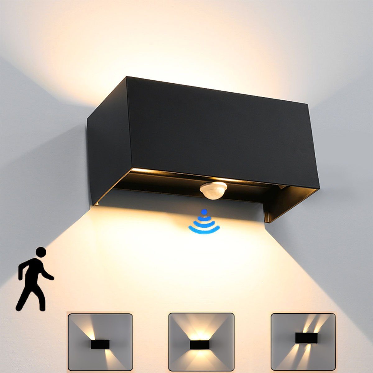 LETGOSPT Wandleuchte 12W Quader LED Wandlampe günstig online kaufen
