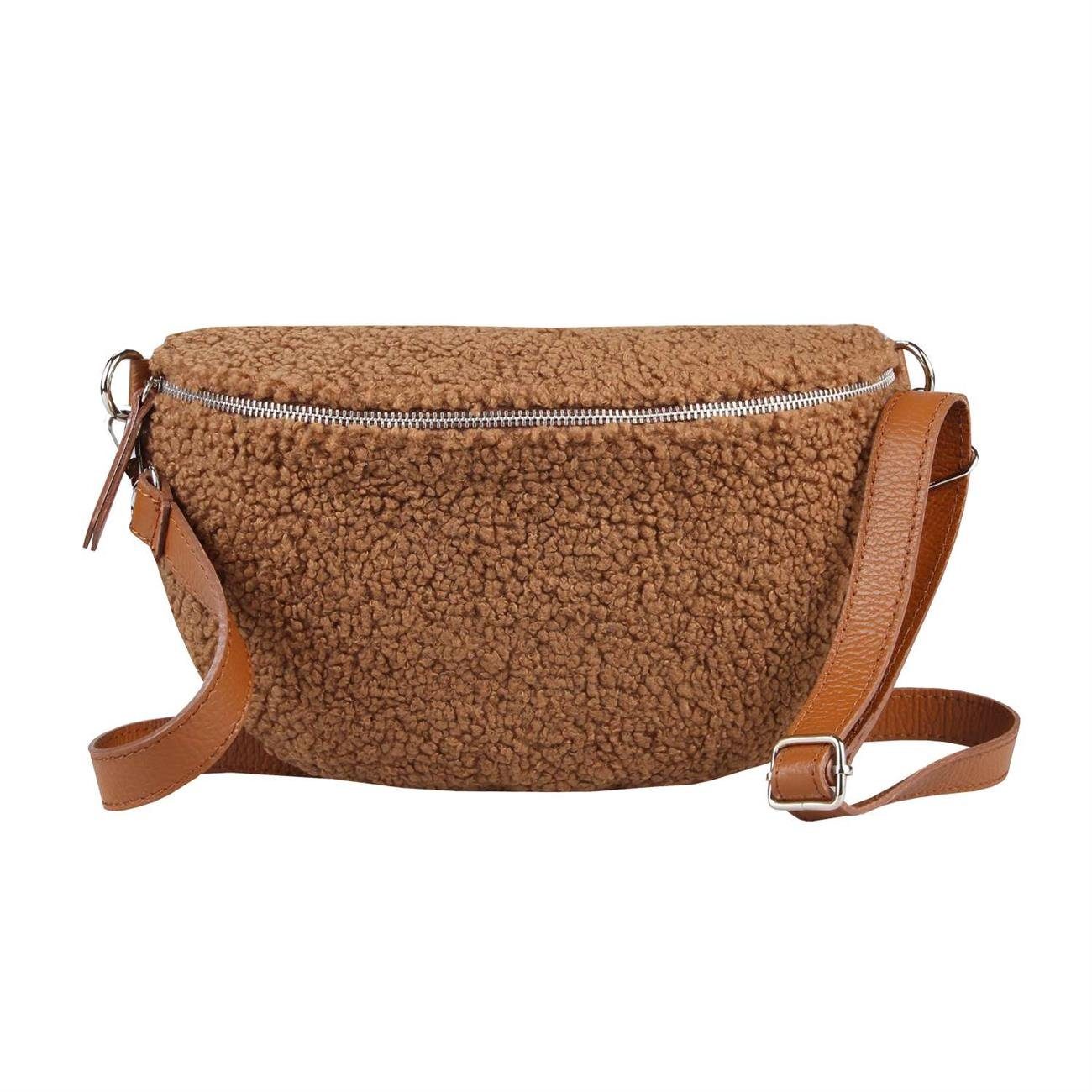 ITALYSHOP24 Bauchtasche Damen Teddyfell Tasche CrossBody günstig online kaufen