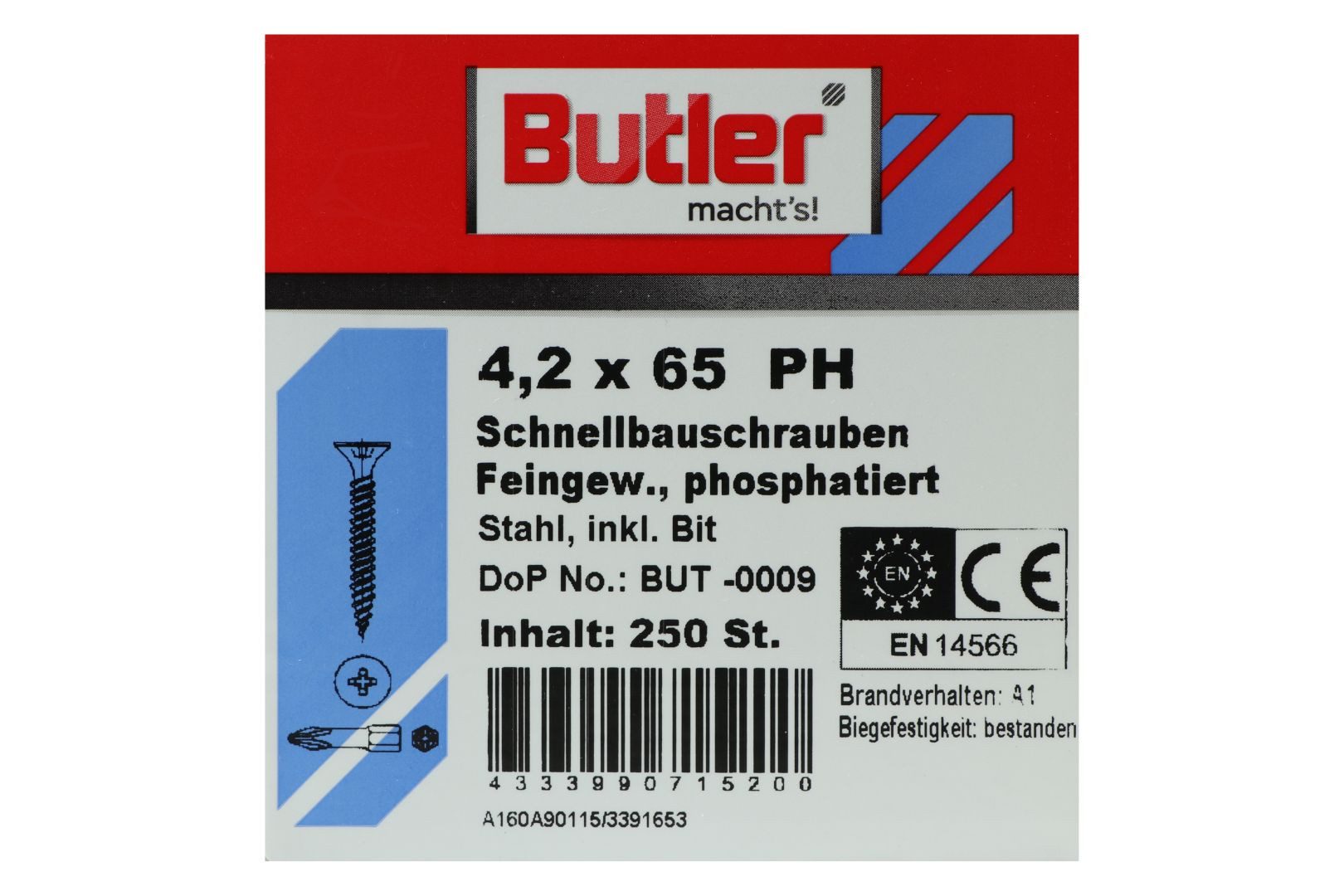 Reyher Schnellbauschraube macht's! Schnellbauschrauben inkl. Bit für Gipsplatten auf Metall, (250 St)
