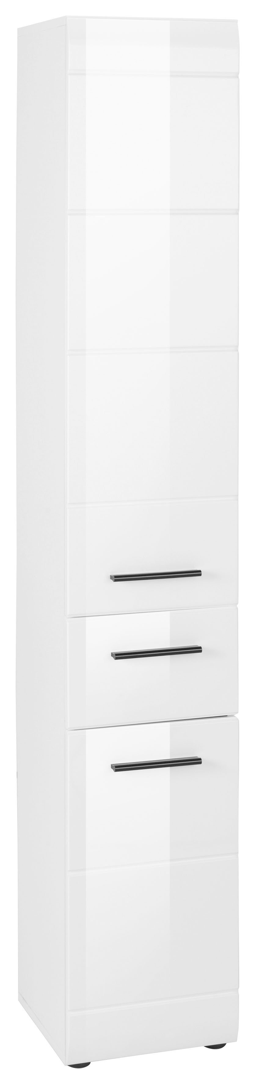 welltime Hochschrank Sovana Badschrank mit einer Schublade und 5 Fächern - (B/T/H) 30/31/182 cm