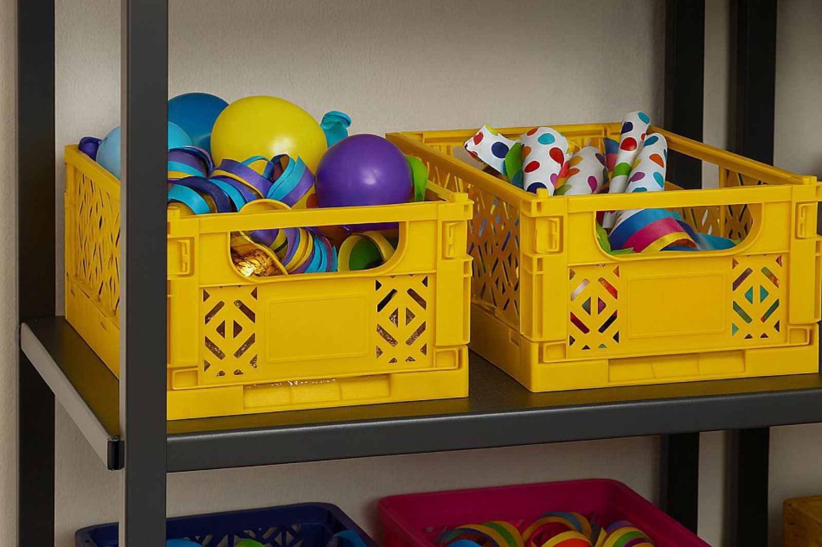 Koopman Klappbox Transportbox Kleinteilebox Faltbox 25x16x10cm 2 er Set, Grün, Faltbar, Kunststoff, Tragegriffe, Stabil