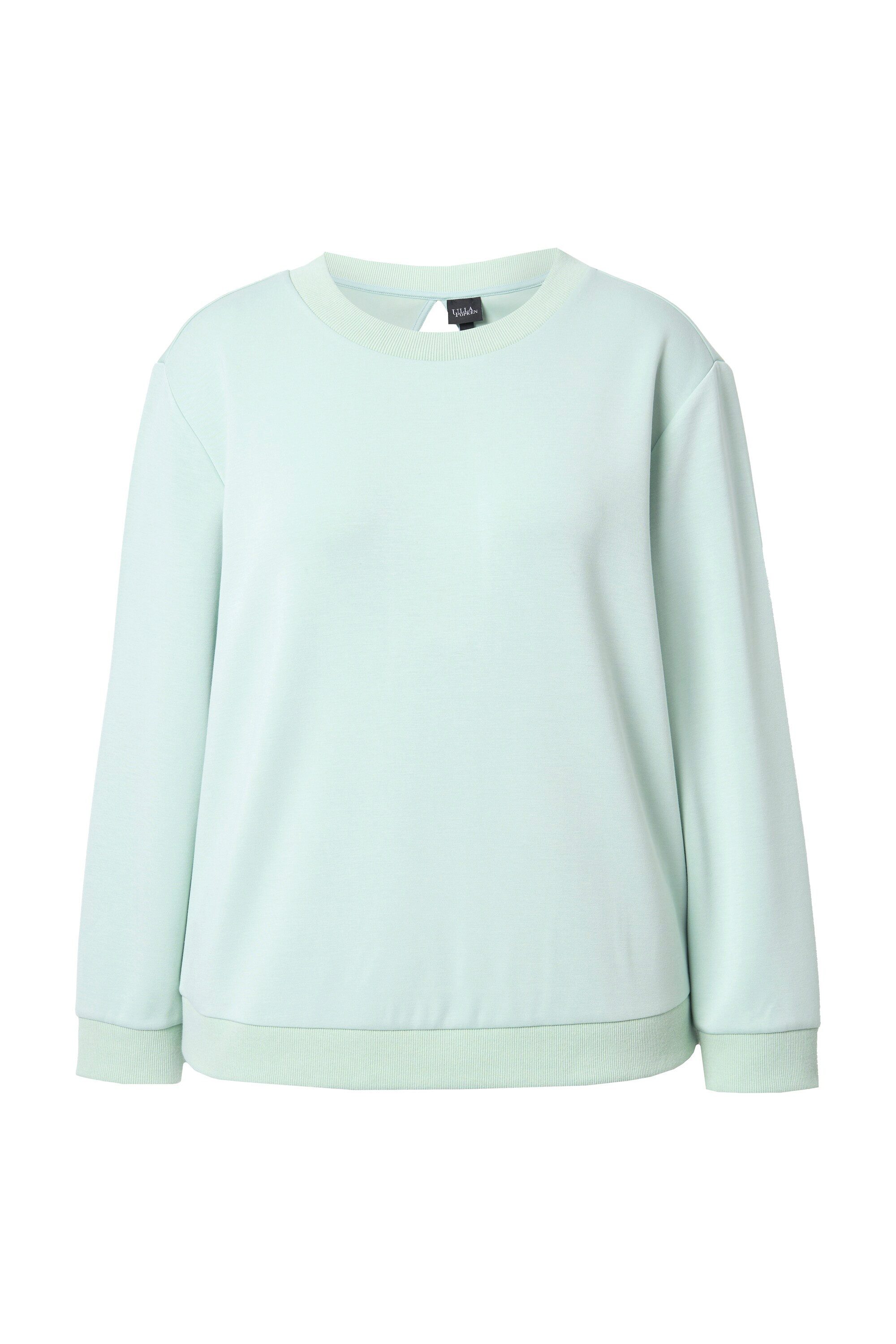 Sweatshirt Yoga-Sweater Boxy Cut-Out Stehkragen Langarm