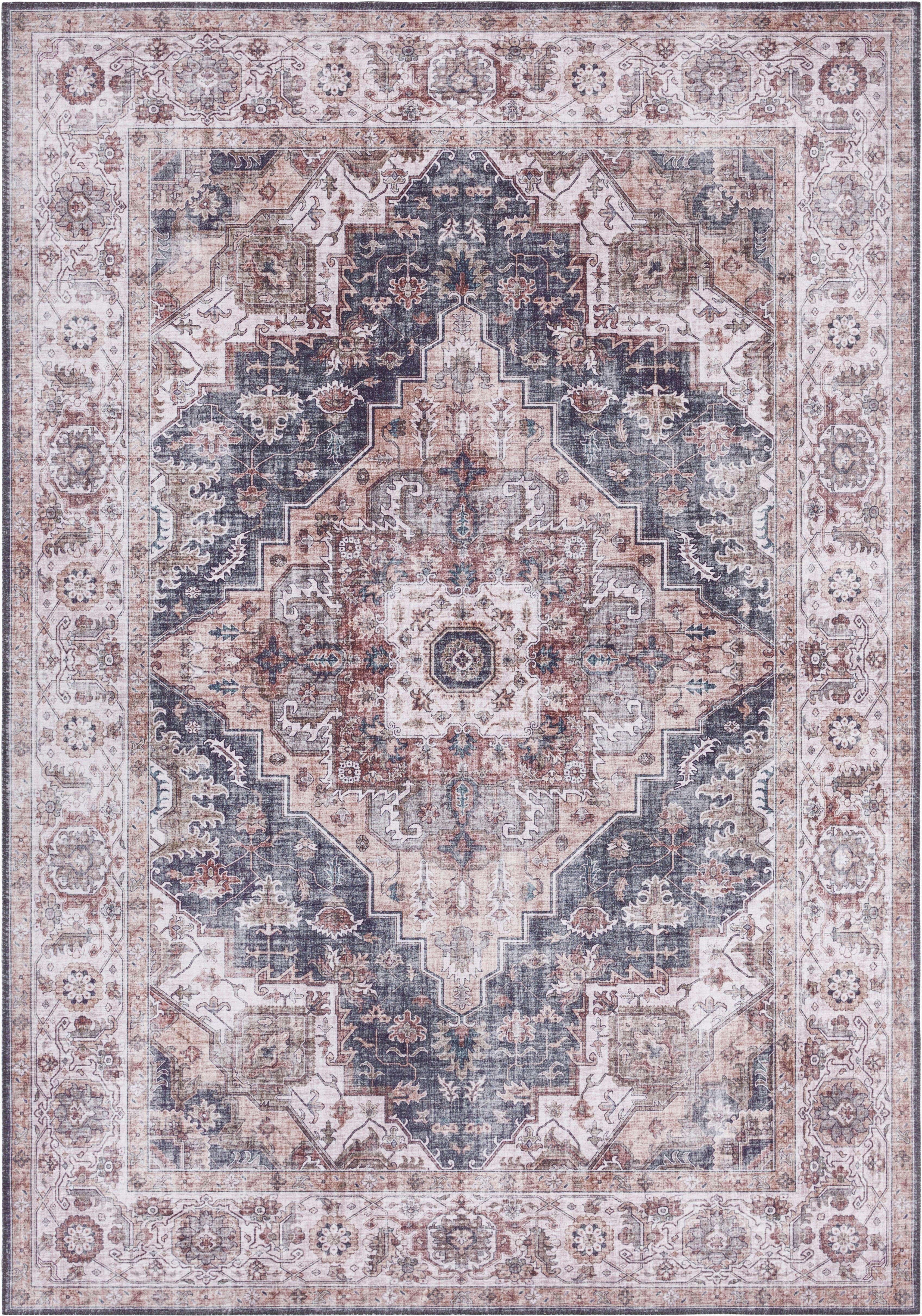 Teppich Sylla, NOURISTAN, rechteckig, Höhe: 5 mm, Orientalisch, Orient, Vintage, Wohnzimmer, Schlafzimmer, Esszimmer