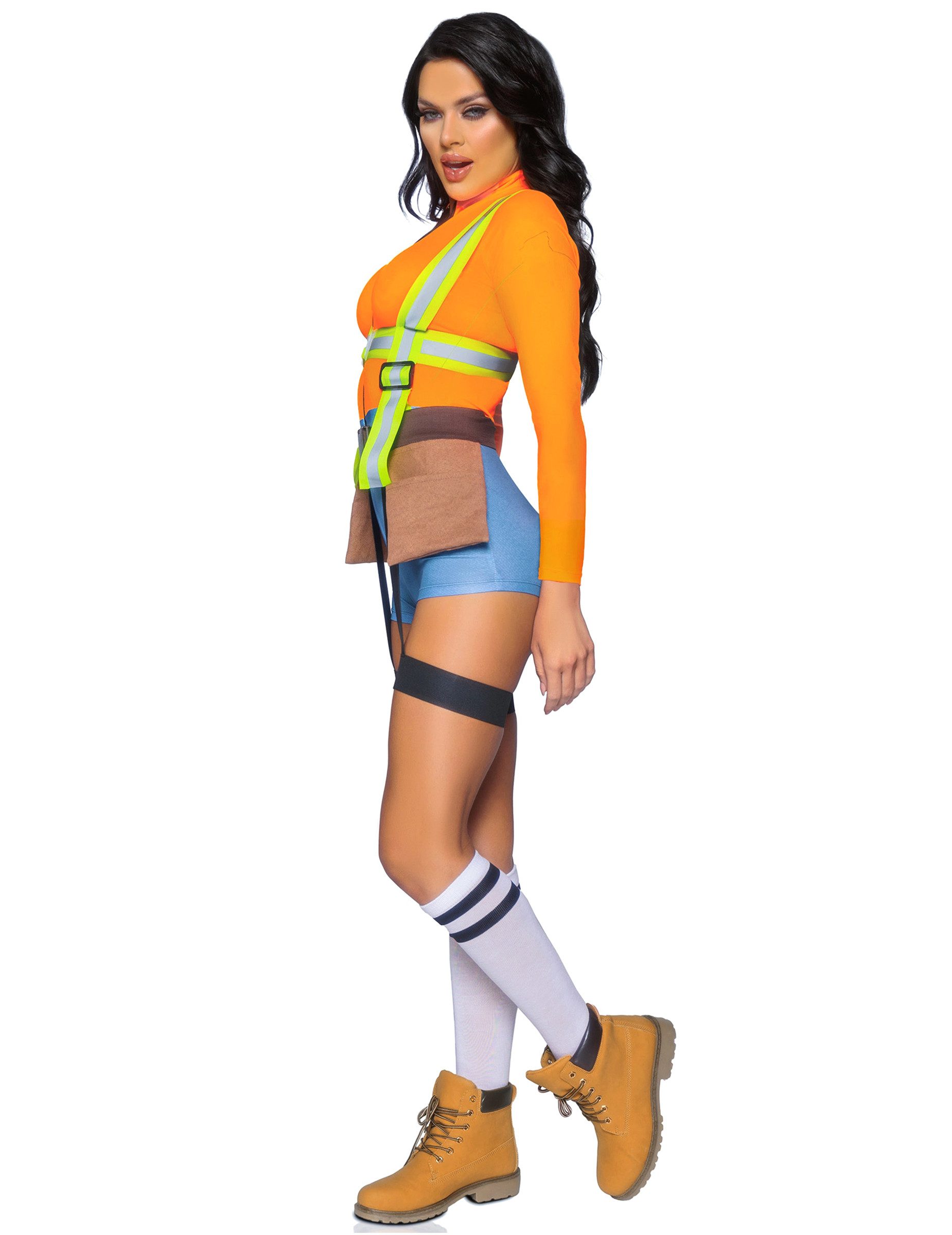 legavenue Kostüm Bauarbeiterin Damenkostüm sexy orange