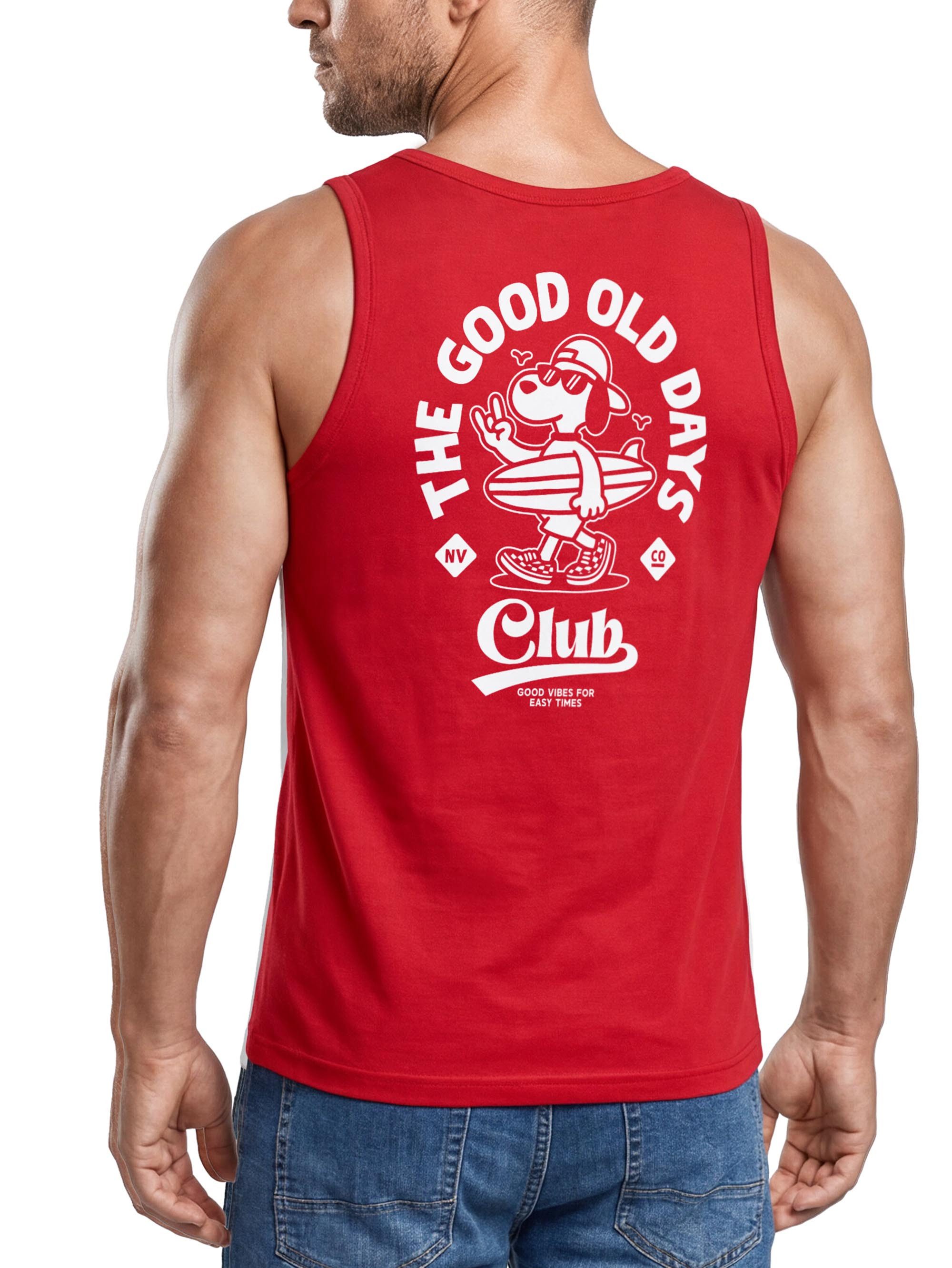 Neverless Tanktop Tanktop Herren mit Grafik-Print Rückendruck- Retro Design Good old mit Print