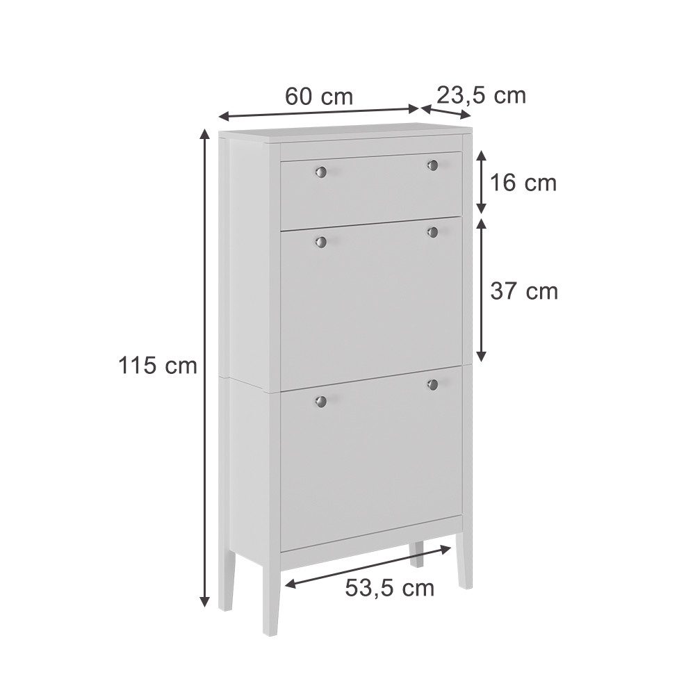 Vicco Schuhschrank Aron, Weiß, 60 x günstig online kaufen