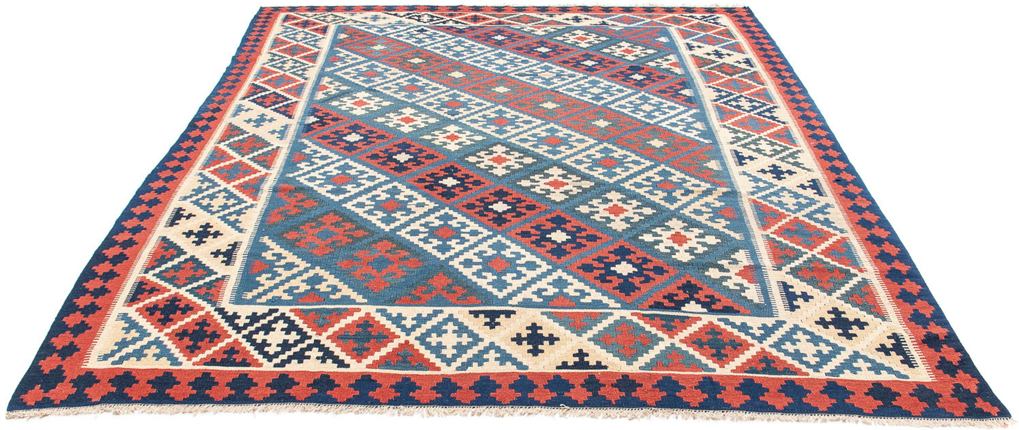 Wollteppich Kelim - Oriental - 322 x 252 cm - mehrfarbig, morgenland, rechteckig, Höhe: 4 mm, Wohnzimmer, Einzelstück