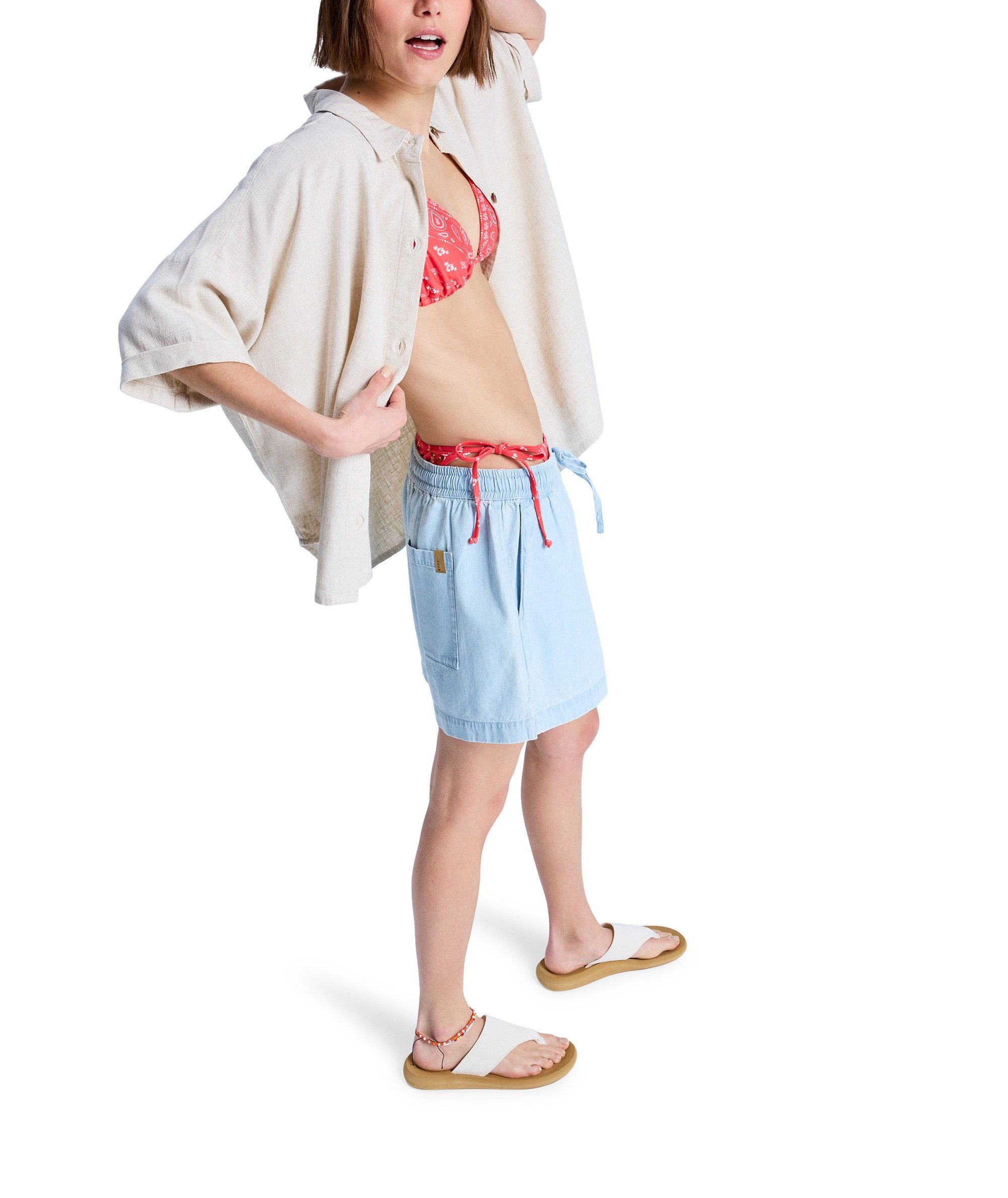 Roxy Shorts LEKEITIO BREAK MID DENIM sportlich, bequemer Sitz
