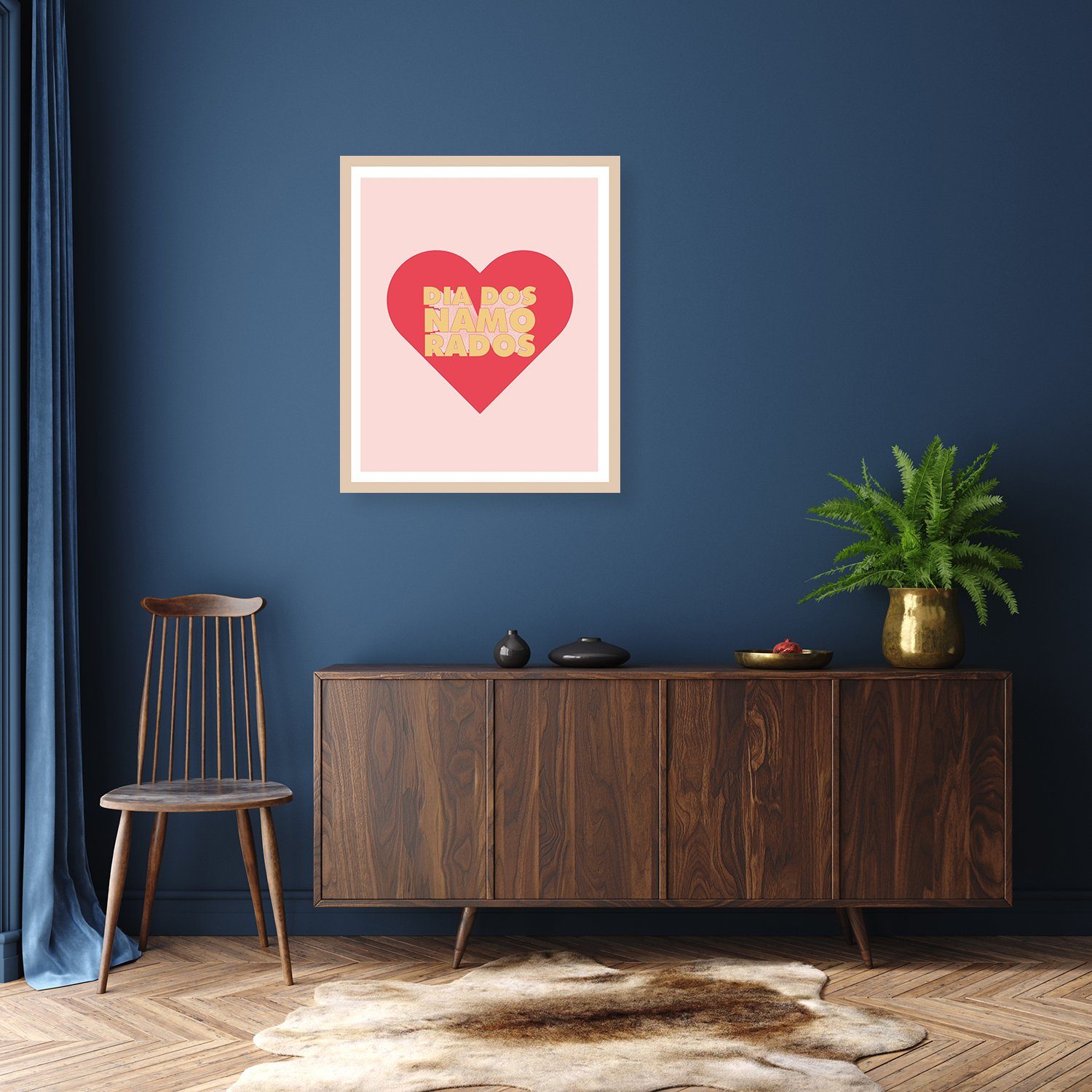 queence Bild mit Rahmen Valentinstag, Liebe, Hochzeit, Wanddekoration, Ehe, Partner, Herz (1 St), mit rückseitiger Wandaufhängung