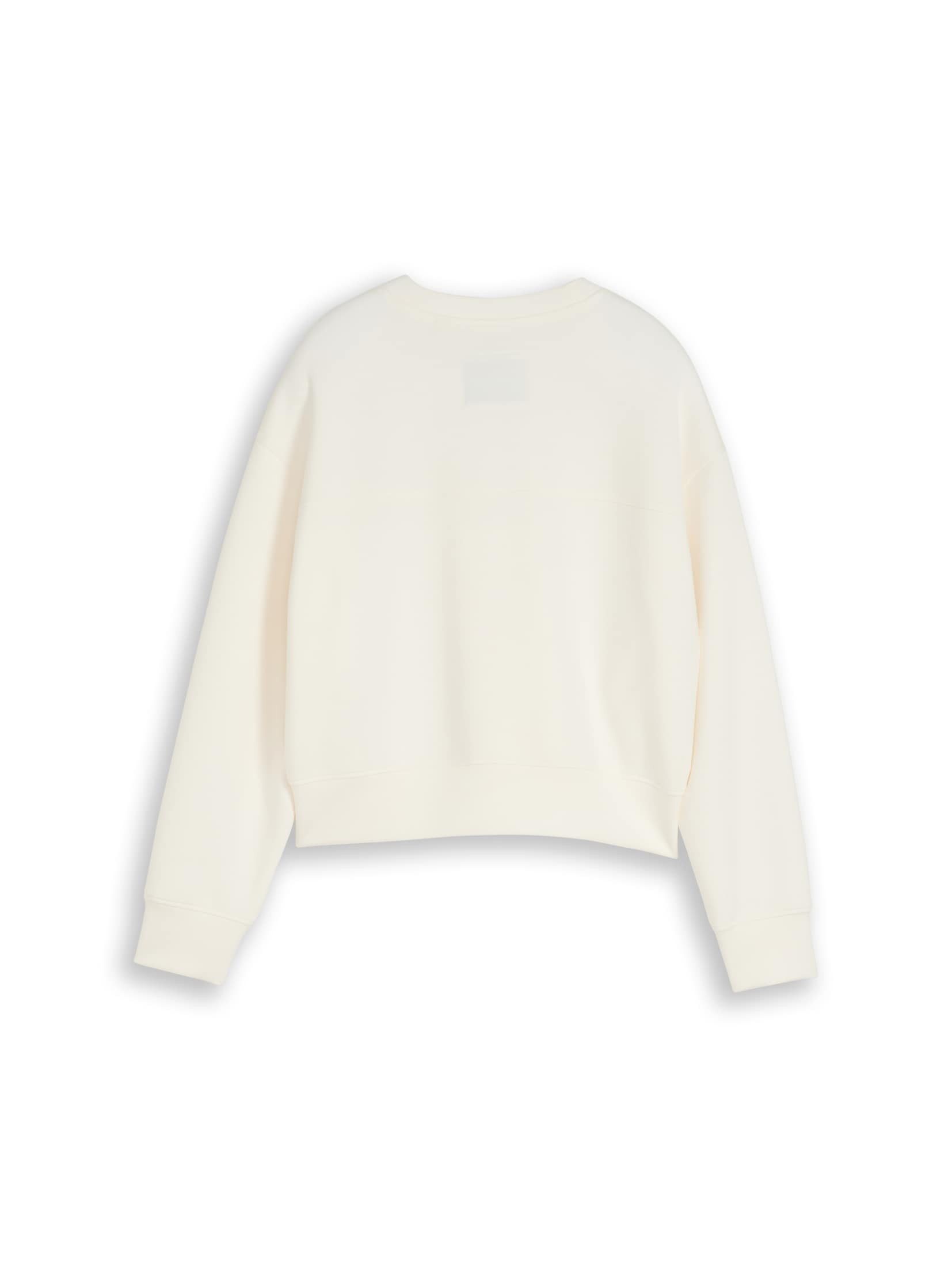 TOM TAILOR Sweatshirt Strick & Sweatshirts Cropped Scuba Sweatshirt