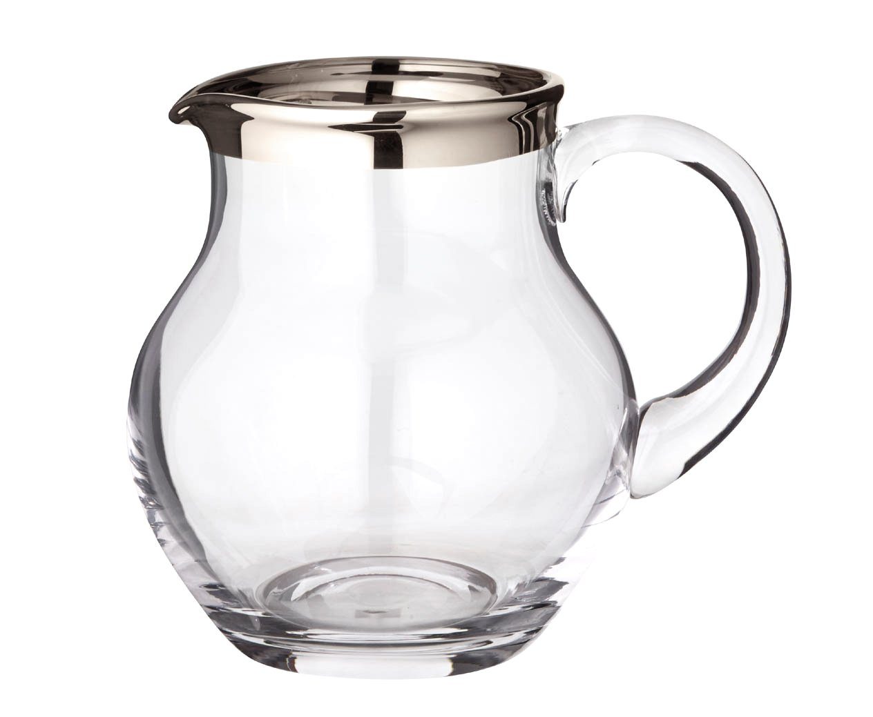 EDZARD Karaffe Olivia, Glaskrug, Glaskaraffe in rund - Wasserkrug, Wasserkaraffe und