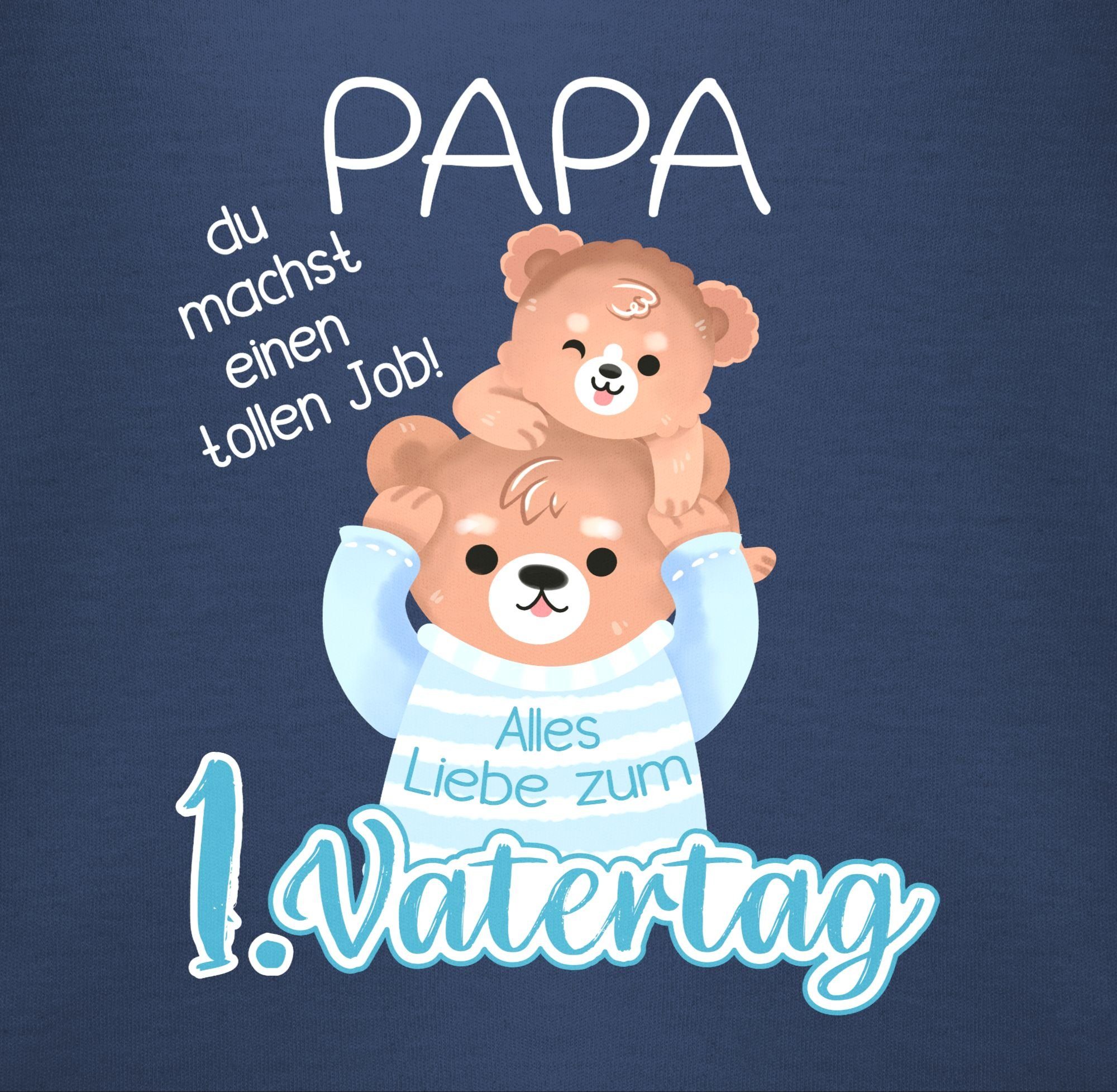 Vatertag Liebe Shirtracer Bär Alles - zum 1 und Bär Vatertag Baby Blau Shirtbody Baby Papa Navy 1. Geschenk