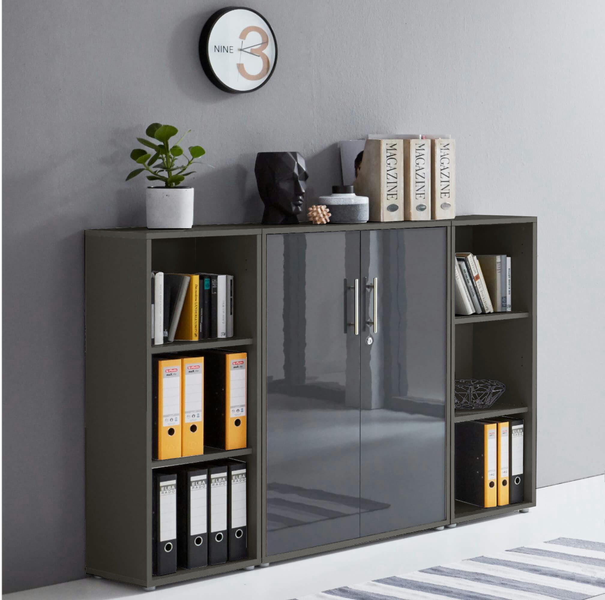 moebel-dich-auf Aktenschrank OFFICE EDITION (Set 2, abschließbar, Metallgri günstig online kaufen