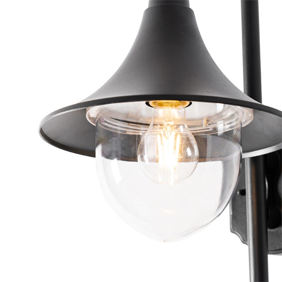 Qazqa Außen-Wandleuchte Daphne, ohne Leuchtmittel, E27, Schwarz, Klassisch günstig online kaufen