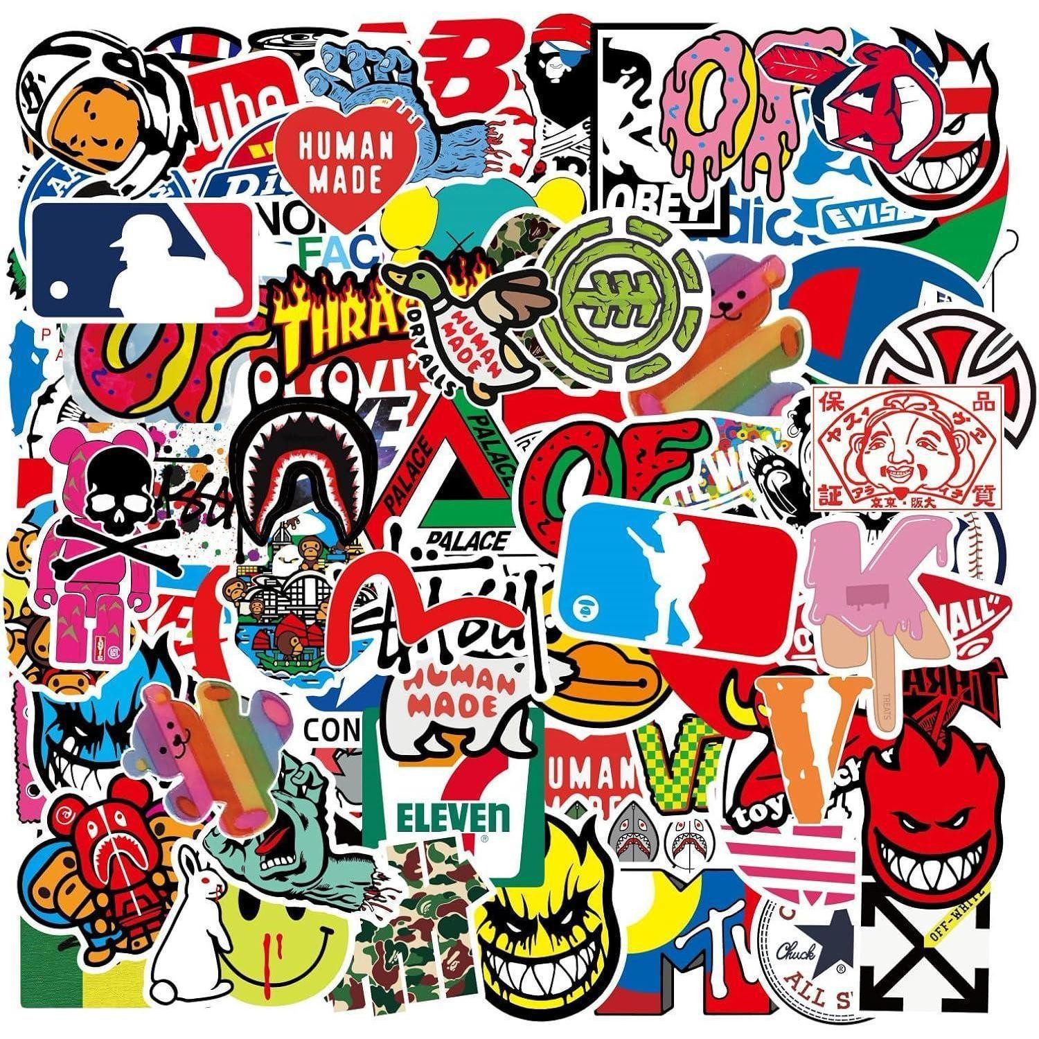 LuxusKollektion Laptop-Aufkleber Aufkleber Set 101 Teile wasserdicht Vinyl für Auto Motorrad Laptop