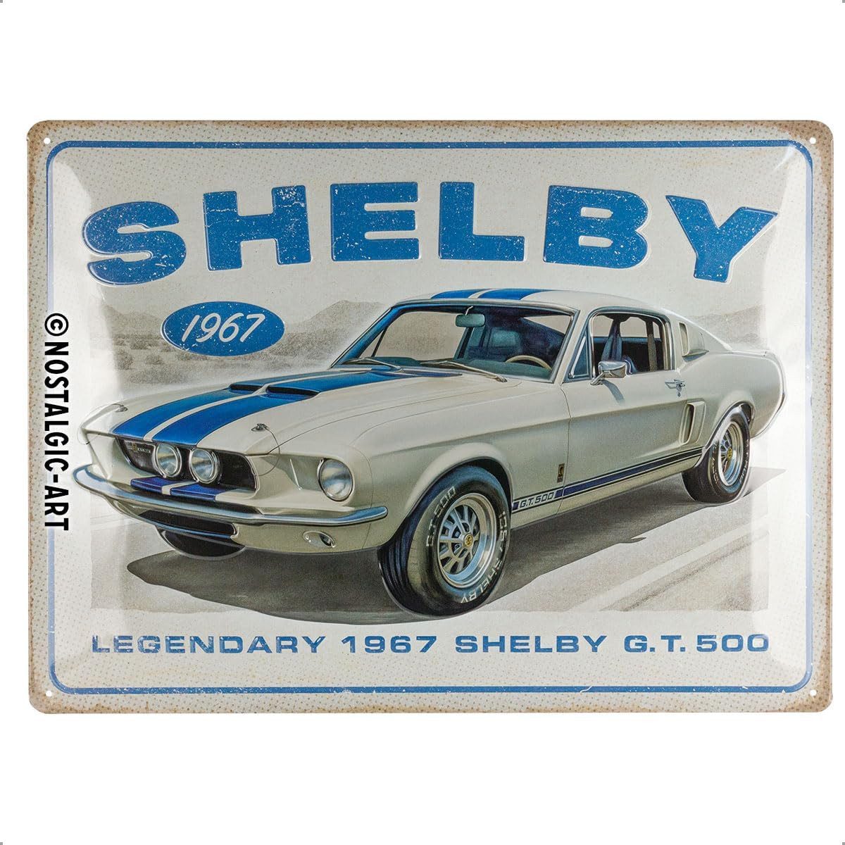 Nostalgic-Art Metallschild Blechschild 30 x 40 cm - Shelby – 1967 GT 500