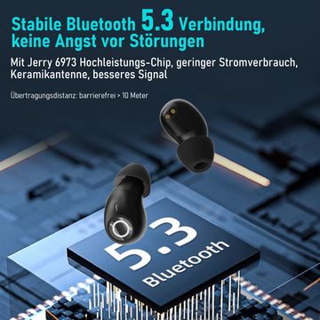 walkbee Bluetooth Kopfhörer,TWS Kabellose Earbuds wireless In-Ear-Kopfhörer In-Ear-Kopfhörer (Bluetooth Kopfhörer Sport, Touch Control mit Kabellosem Ladecase, LED-Anzeige, Stereo-Soundqualität, Intelligente Touch Steuerung, Einfache Verbindung, Ergonomisches Design)