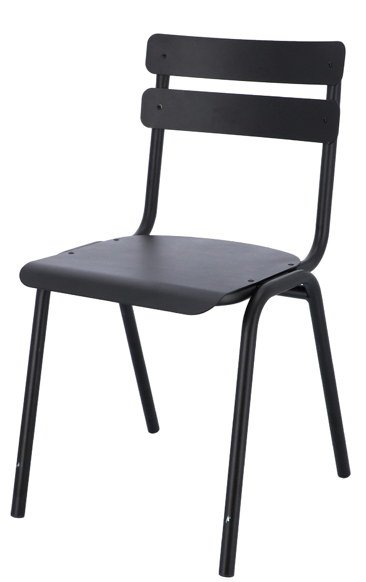 jankurtz Stuhl One aus Aluminium, stapelbar, Schwarz