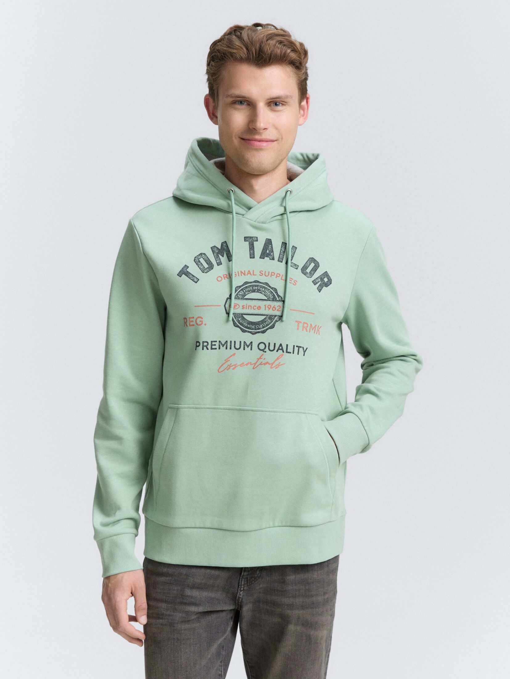TOM TAILOR Sweatshirt Strick & Sweatshirts Hoodie Sweatshirt mit Logo-Print günstig online kaufen