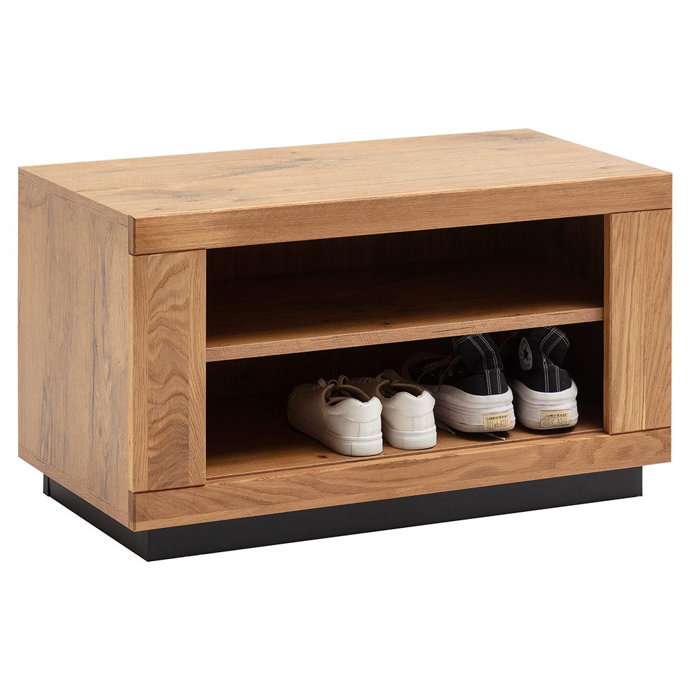 Lomadox Schuhbank GIUSTINO-06, 80 cm breit, Eiche teilmassiv geölt