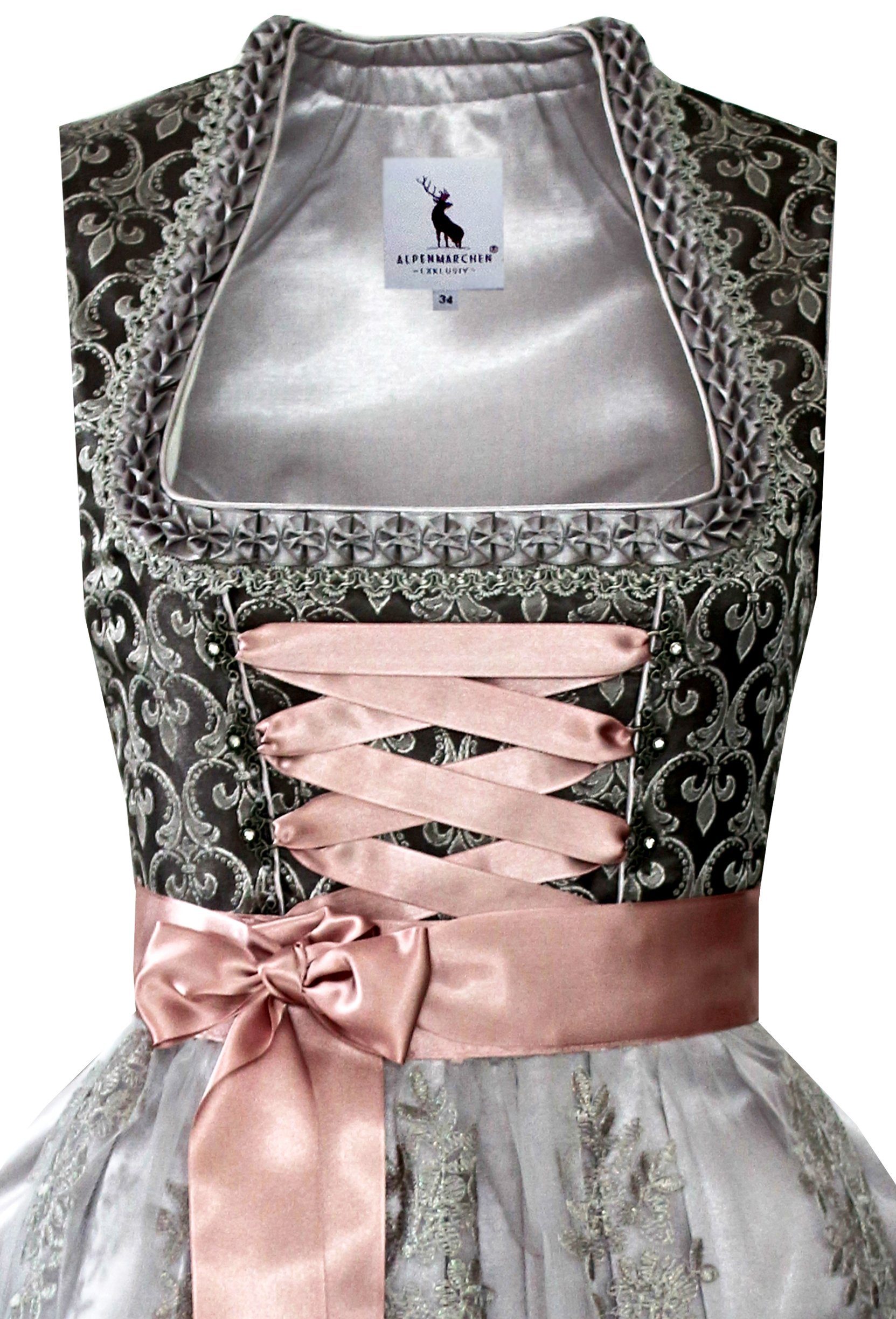Alpenmärchen Dirndl Dirndl Mara in Grau - ALM961 günstig online kaufen