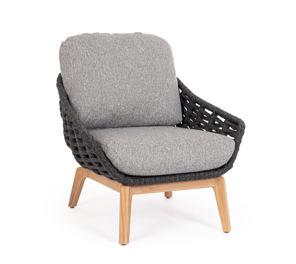 Bizzotto Gartensessel Bizzotto Tamires Sessel Aluminium/Teak