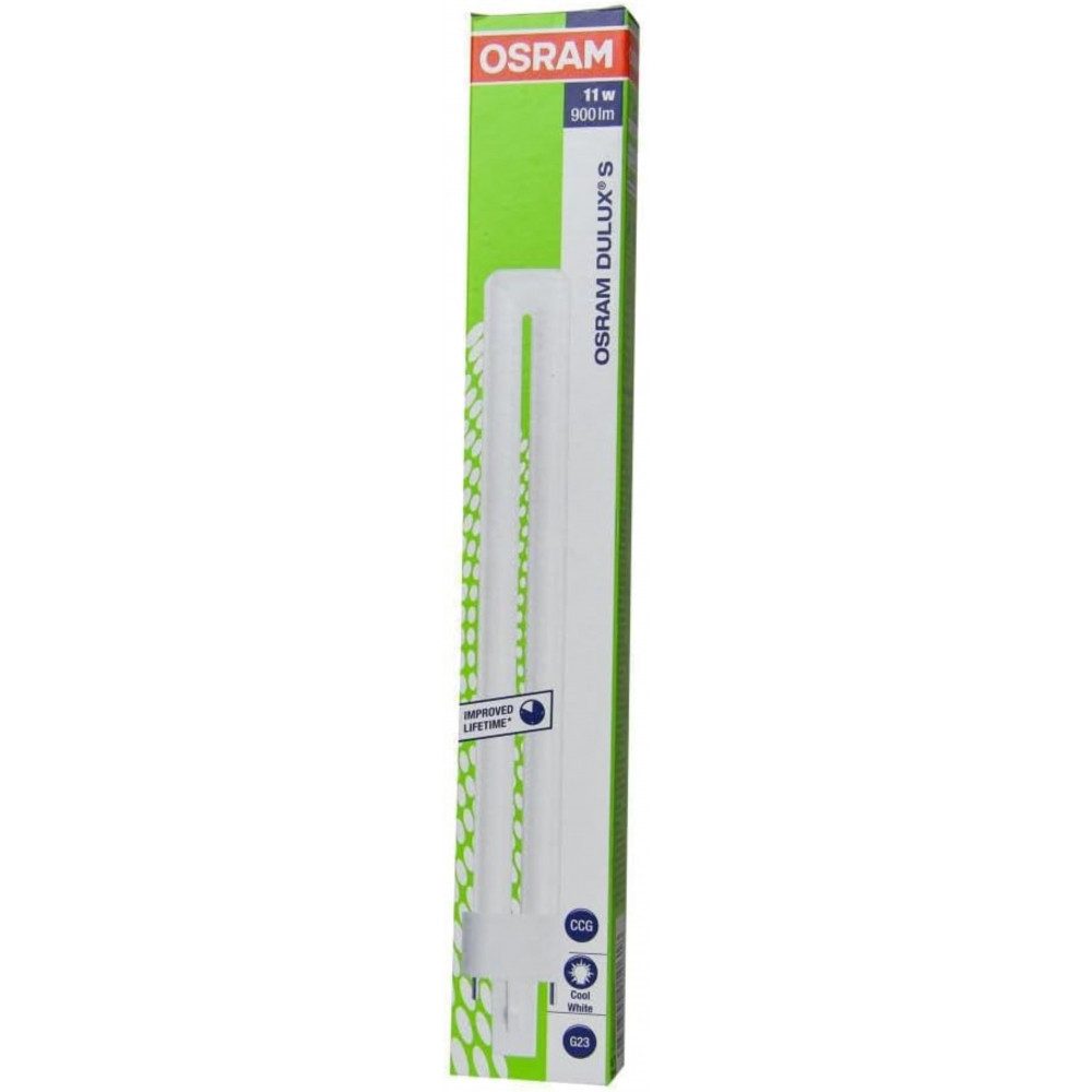 Osram LED-Leuchtmittel DULUX S - Energiesparlampe - kaltweiß, G23, Kaltweiß