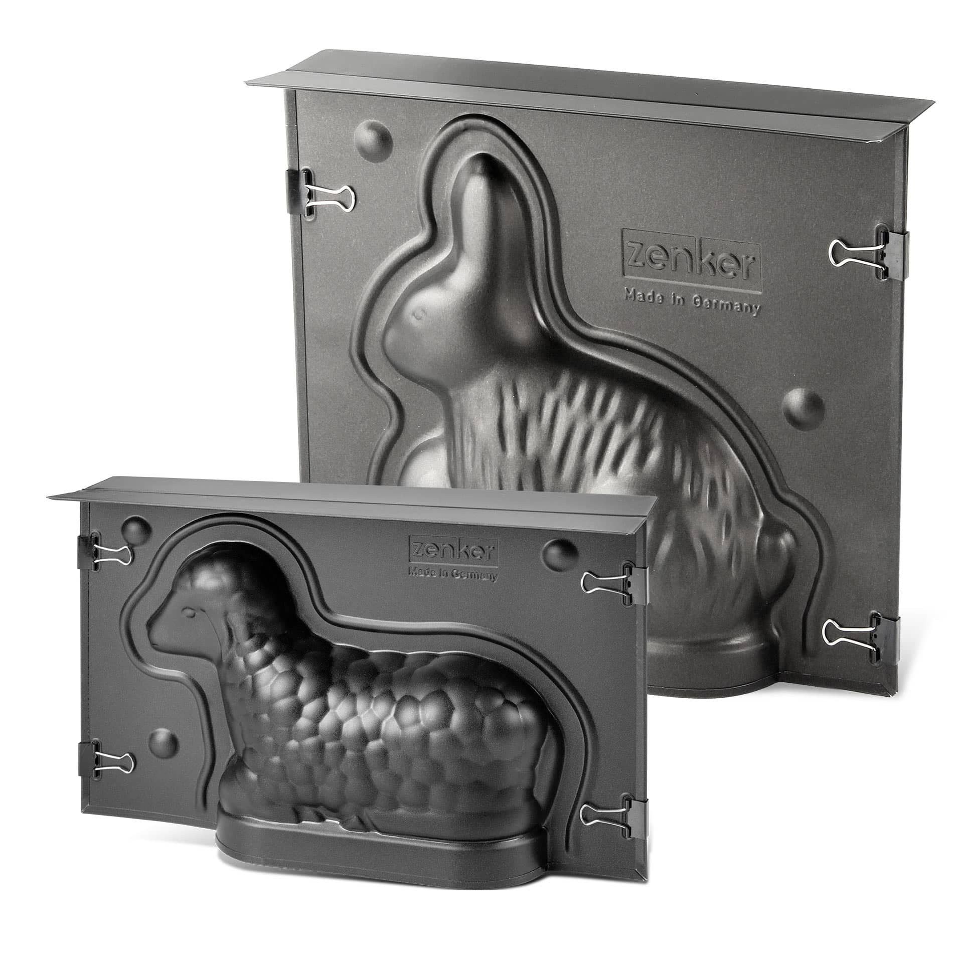 Zenker Backform Osterbackformen-Set Special Season, Hasenform, Mini-Lammform