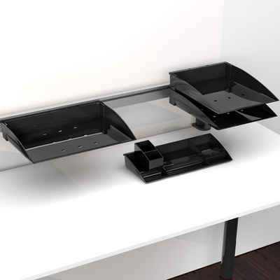 SO-TECH® Schreibtischaufsatz Schreibtischleiste / Schreibtischset mit Ablageschalen, (1-St)