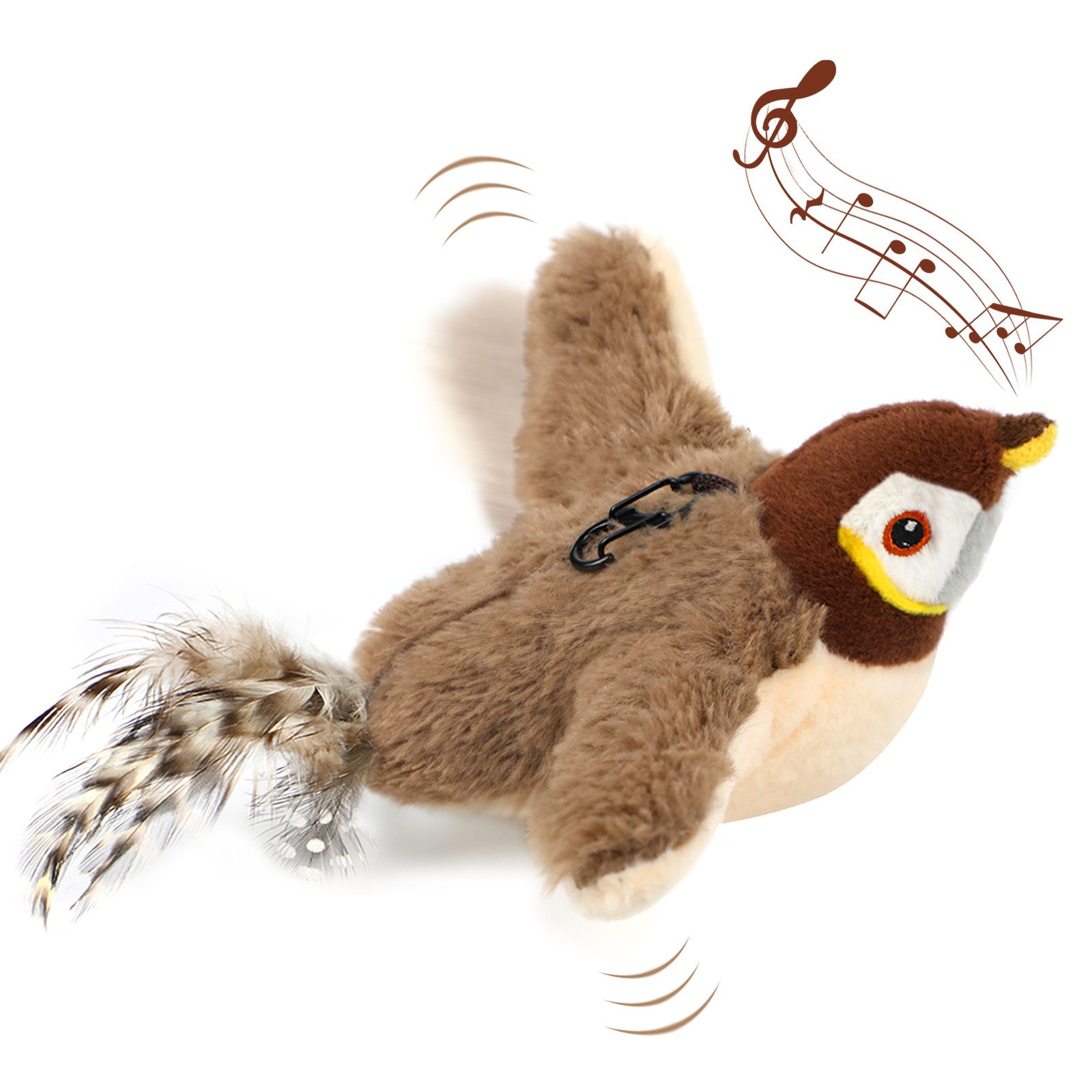 FELIXLEO Tierkuscheltier Elektrisches Katzenspielzeug Vogel mit Katzenminze aufladbar, (1-tlg)