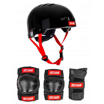 TONY HAWK Fahrradhelm Protective Set - black, Set aus 1 Helm, 2 Knieschonern, 2 Ellenbogenschonern, 2 Wristguards