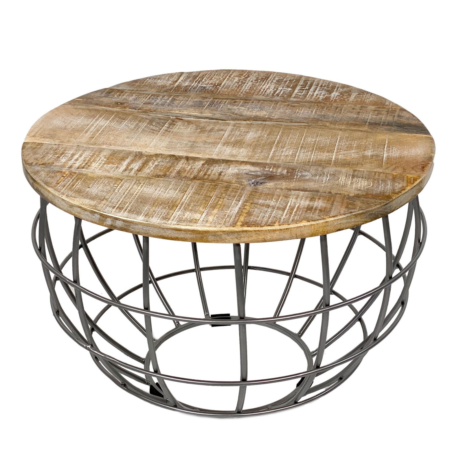 Couchtisch Couchtisch Wohnzimmer-Tisch rund ø 55 cm Beistelltisch Metall Gestel