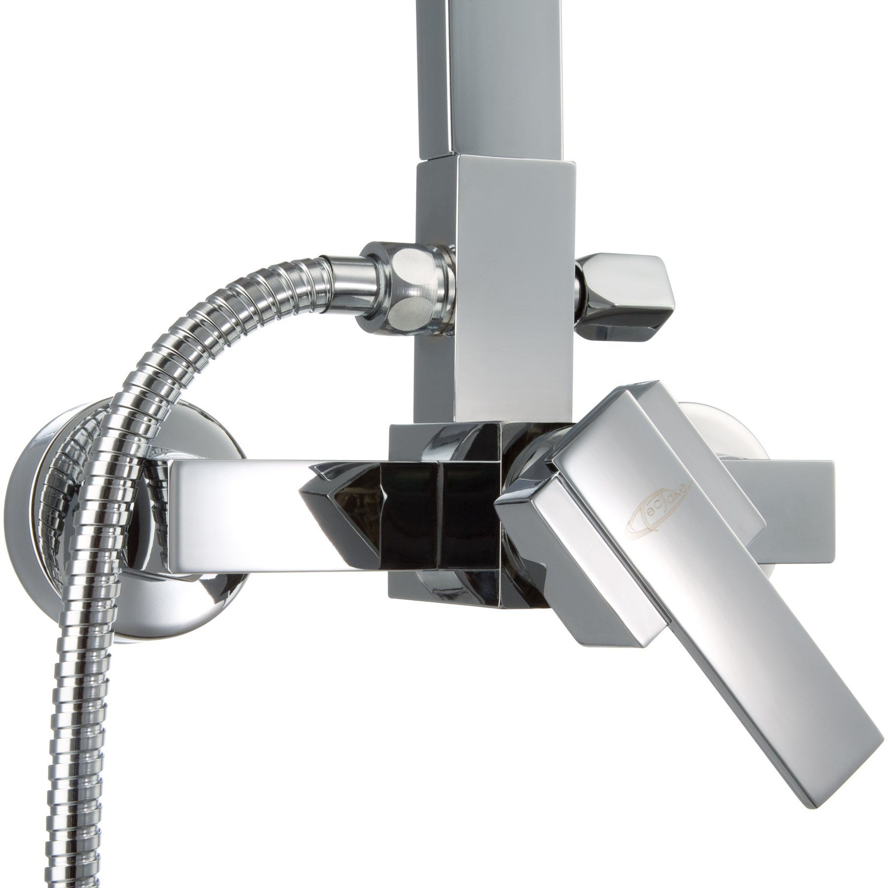 ESNBIA Decken-Duschsystem – Ganzmetall-Armatur Mit Regenduschkopf & Handbrause In Gebürstetem Nickel
