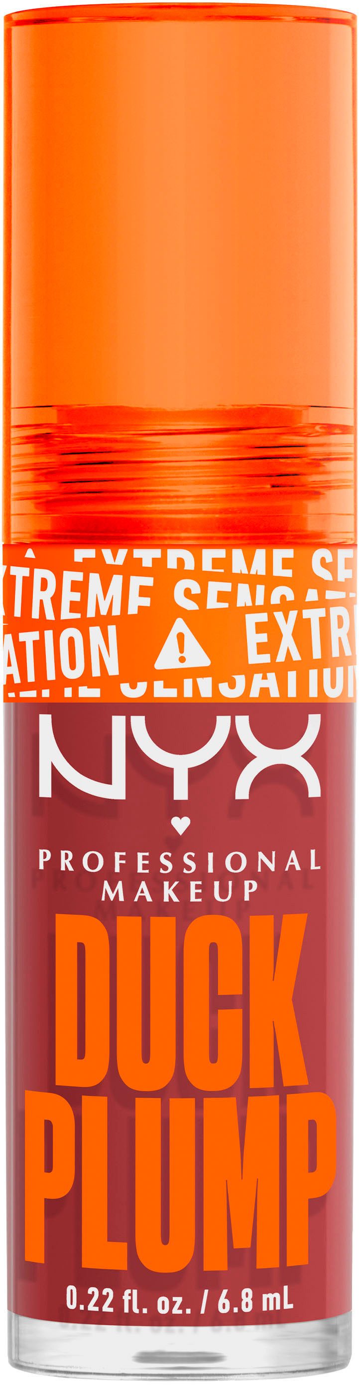 NYX PROFESSIONAL MAKEUP Lipgloss DUCK PLUMP LIP LACQUER, sofortiger Schmollmund-Effekt dank Kollagenpeptiden