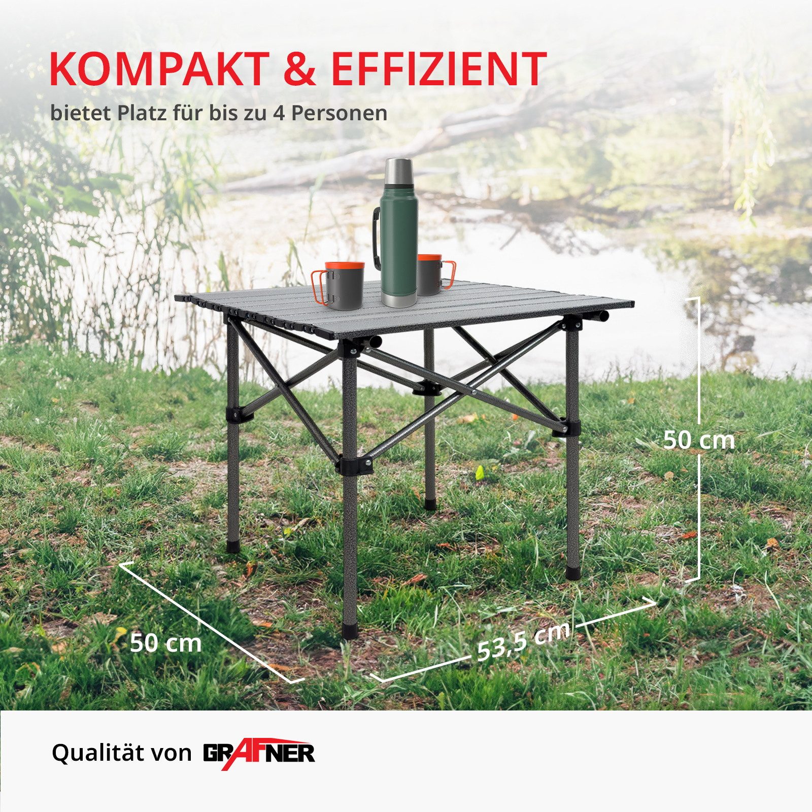 Grafner Campingtisch Campingtisch klappbar 53,5x50x50cm inkl. günstig online kaufen