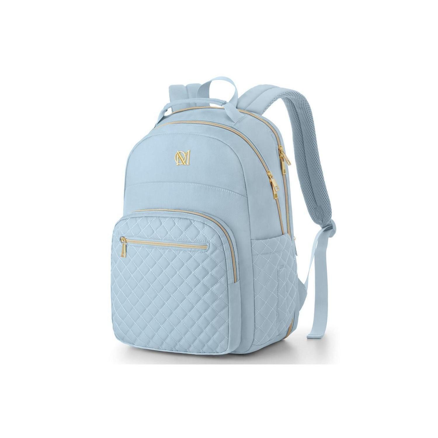 LuxusKollektion Laptoprucksack Damen Rucksack Laptop 15,6 Zoll Hellblau