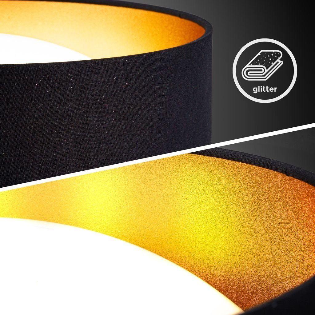 B.K.Licht Deckenleuchte LED Design-Deckenlampe rund 40x11cm Stoff Lampensch günstig online kaufen